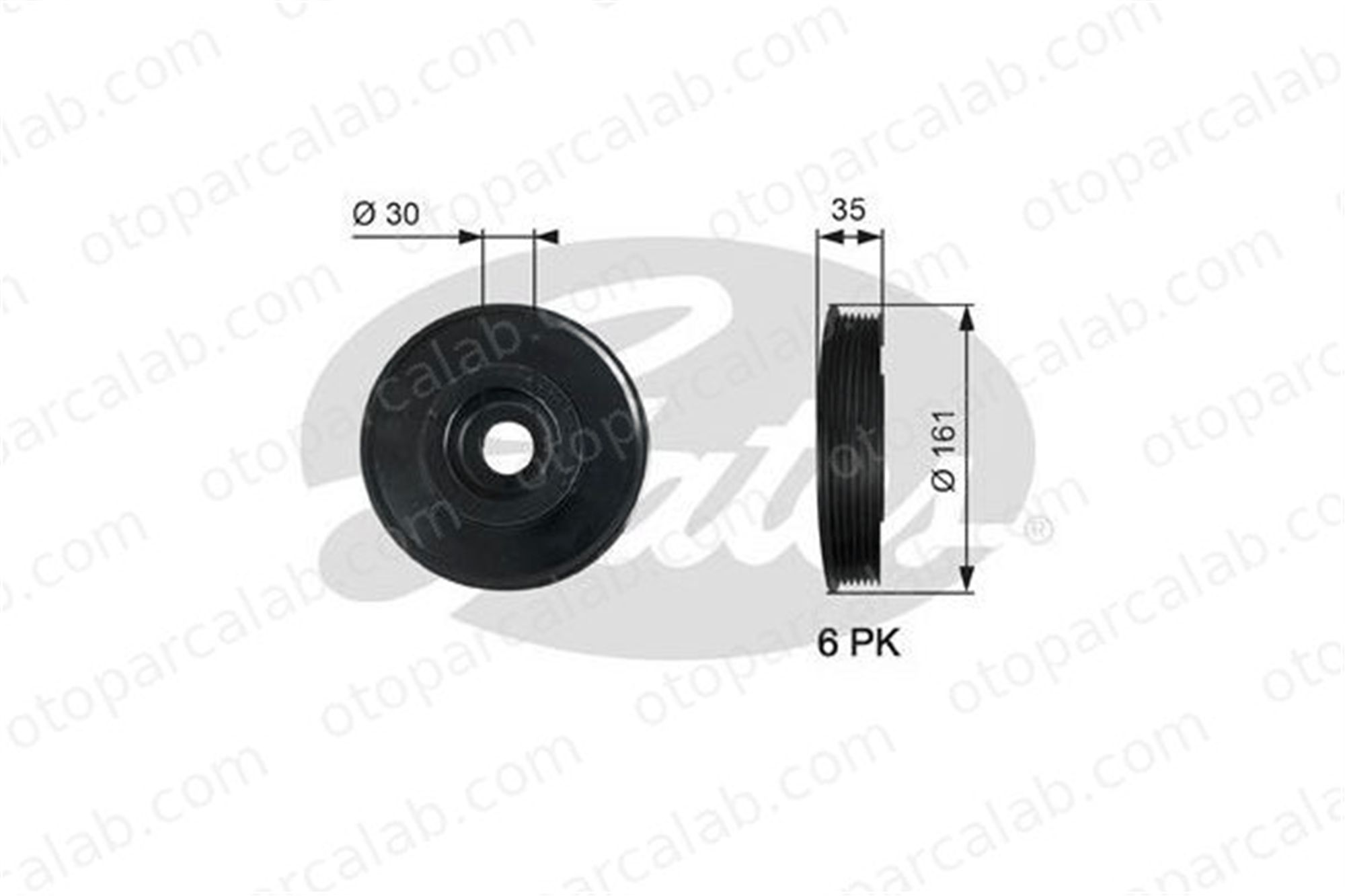 GATES TVD1025 Krank Kasnak FORD C-MAX FOCUS II 2S6Q6B319AD 11237801979