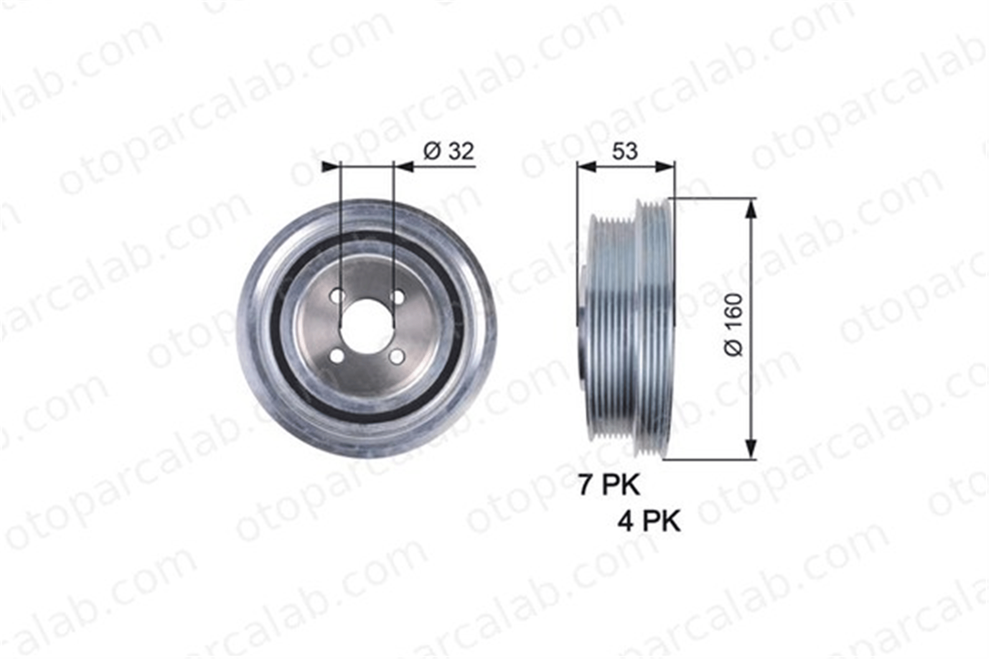 GATES TVD1079 Krank Kasnak IVECO DAILY IV Panelvan/Van DAILY IV Platform şasi 504076697 504012367