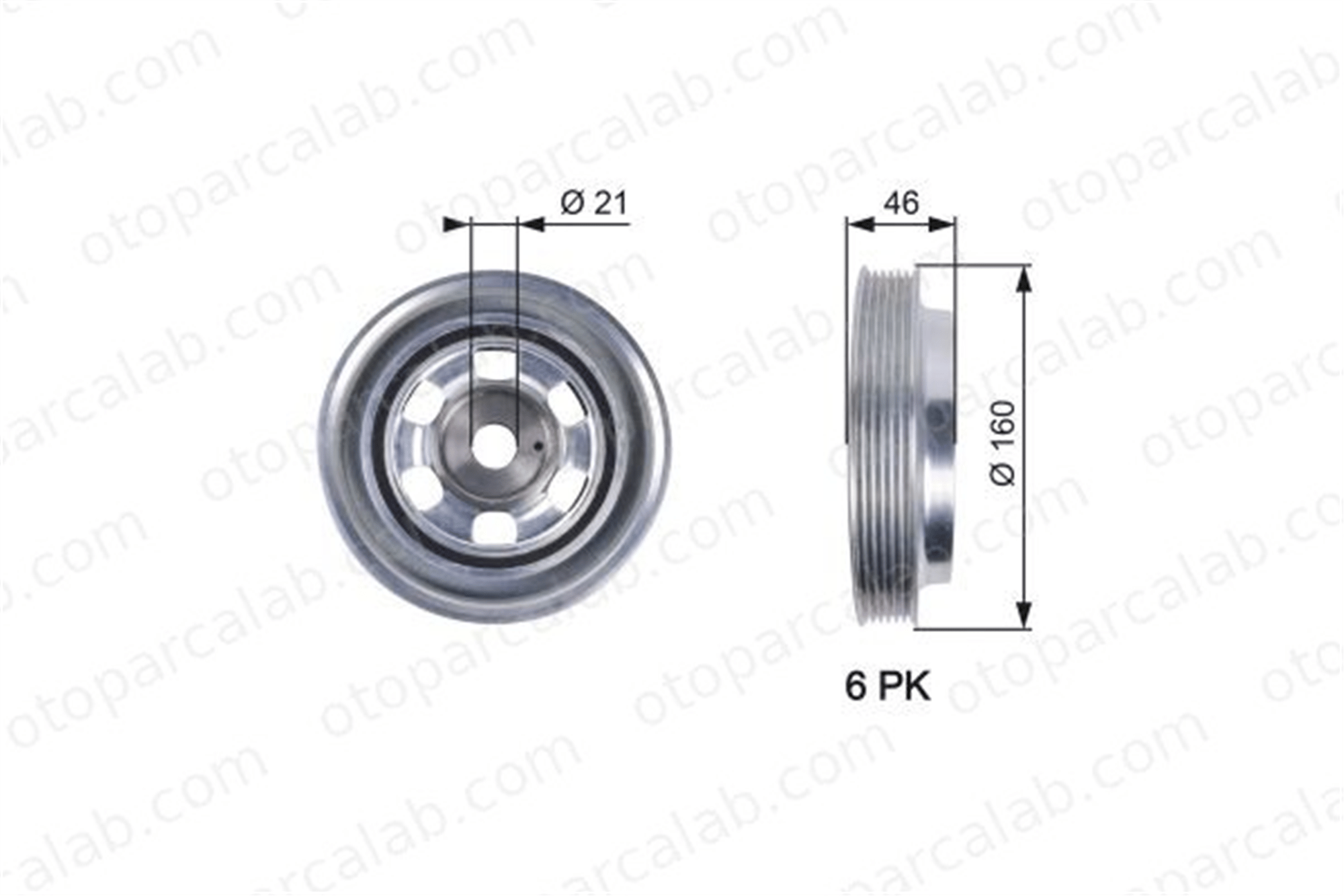 GATES TVD1081 Krank Kasnak IVECO DAILY IV Platform şasi DAILY IV Panelvan/Van 504107484