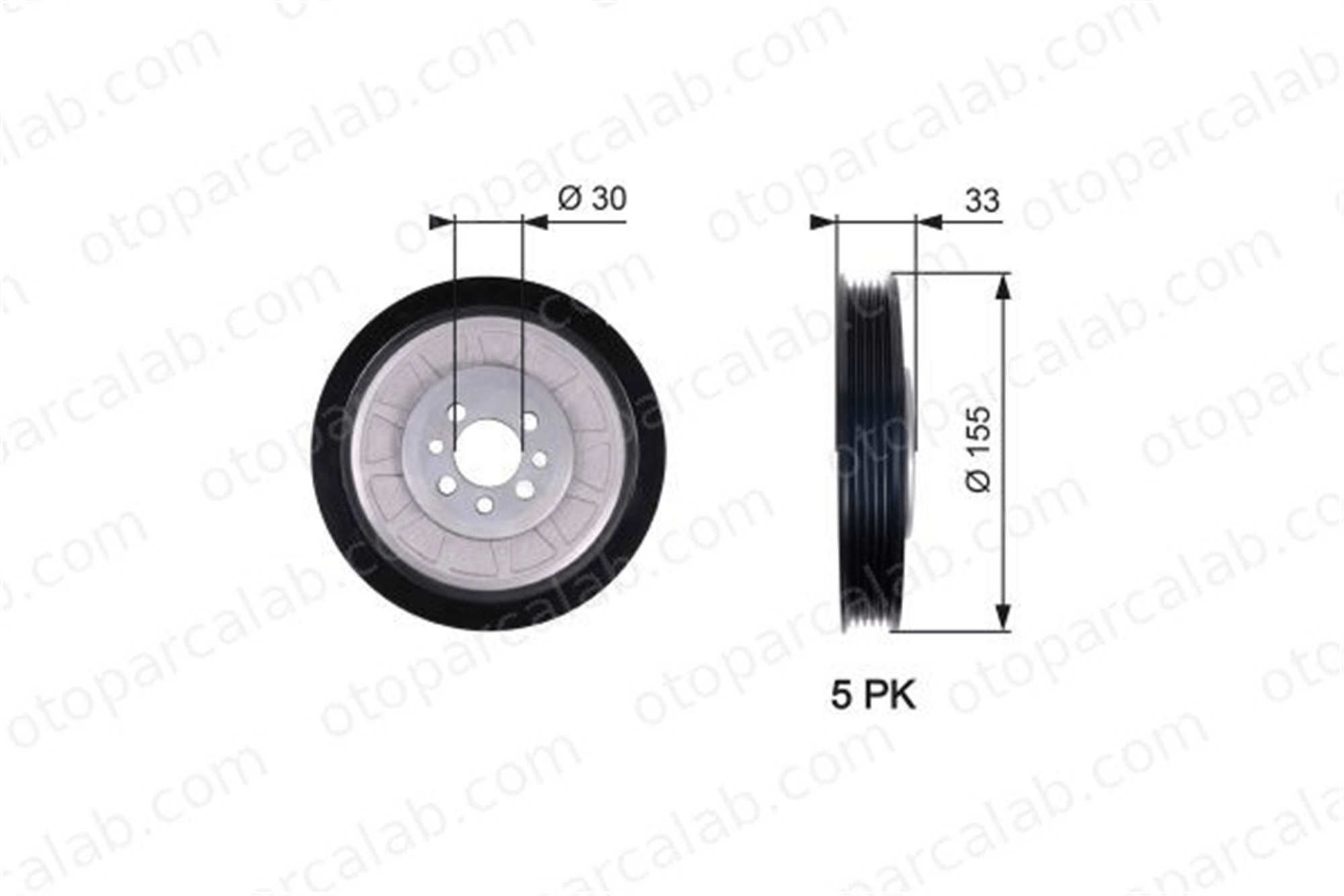 GATES TVD1088 Krank Kasnak VW POLO III POLO 28105243A 028105243A