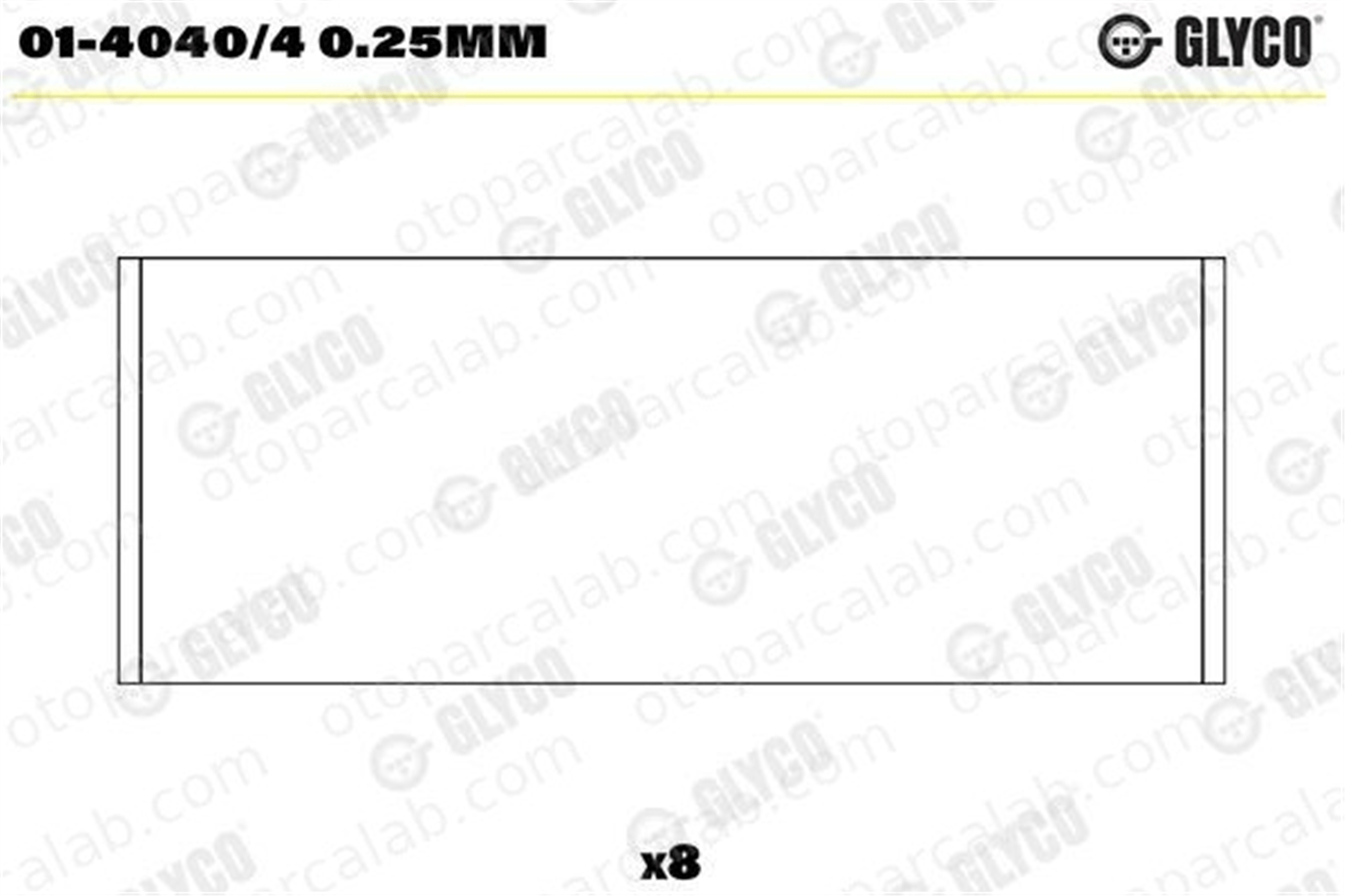 GLYCO 01-4040/4 0.25mm Kol Yatak (0.25) FORD FOCUS III Turnier C-MAX II 01-4040/4 0.25mm