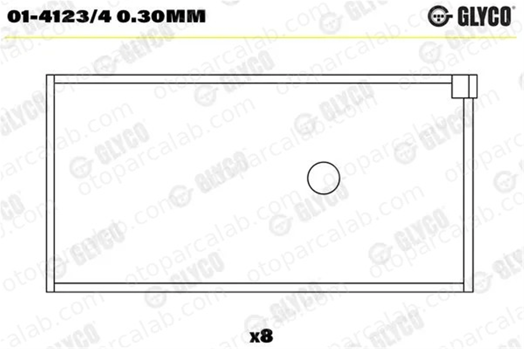 GLYCO 01-4123/4 0.30mm Kol Yatak (0.30) CITROËN AX PEUGEOT 205 II 01-4123/4 0.30mm