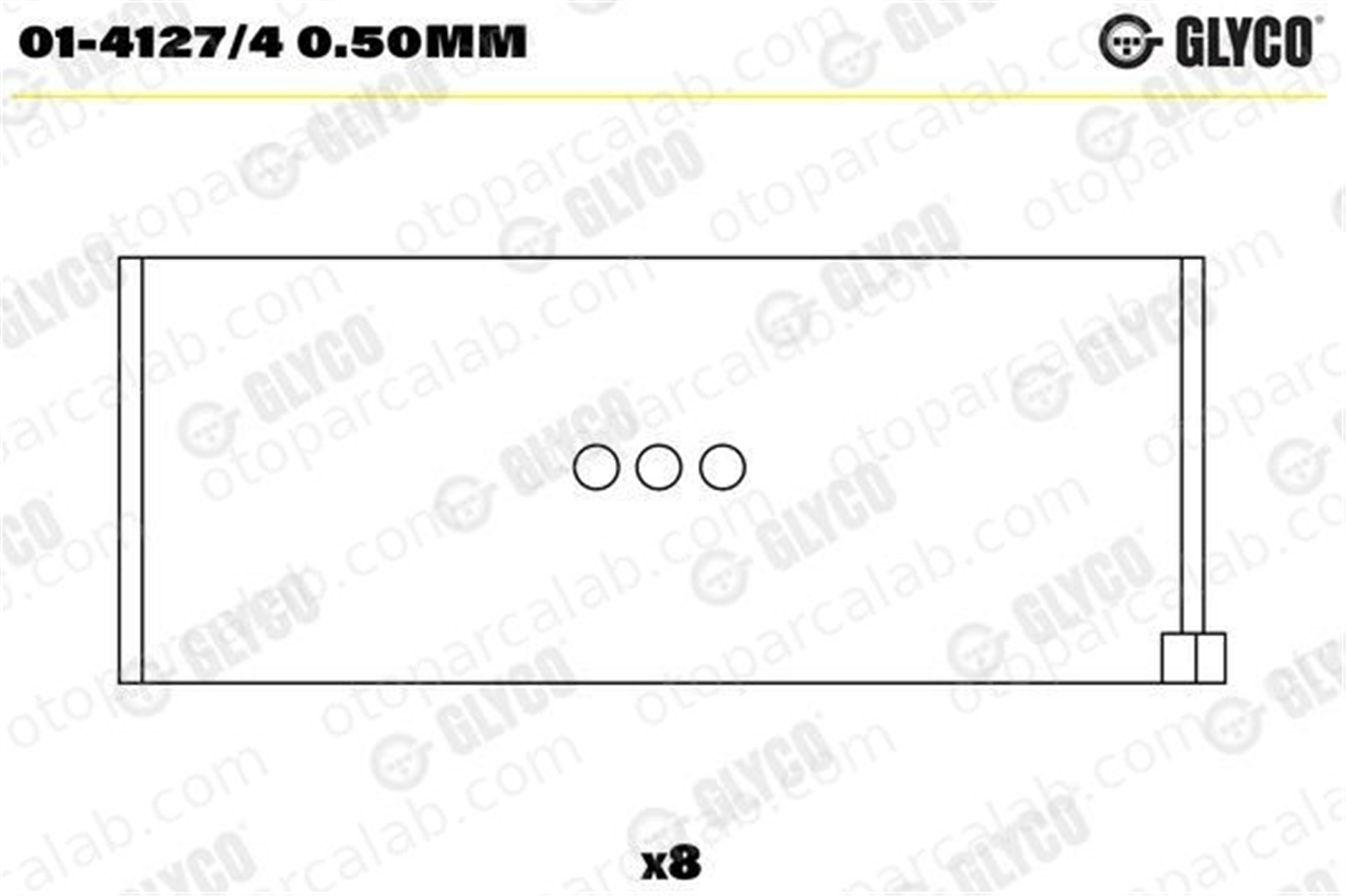 GLYCO 01-4127/4 0.50mm Kol Yatak (0.50) FIAT UNO RITMO 7597967 5951750
