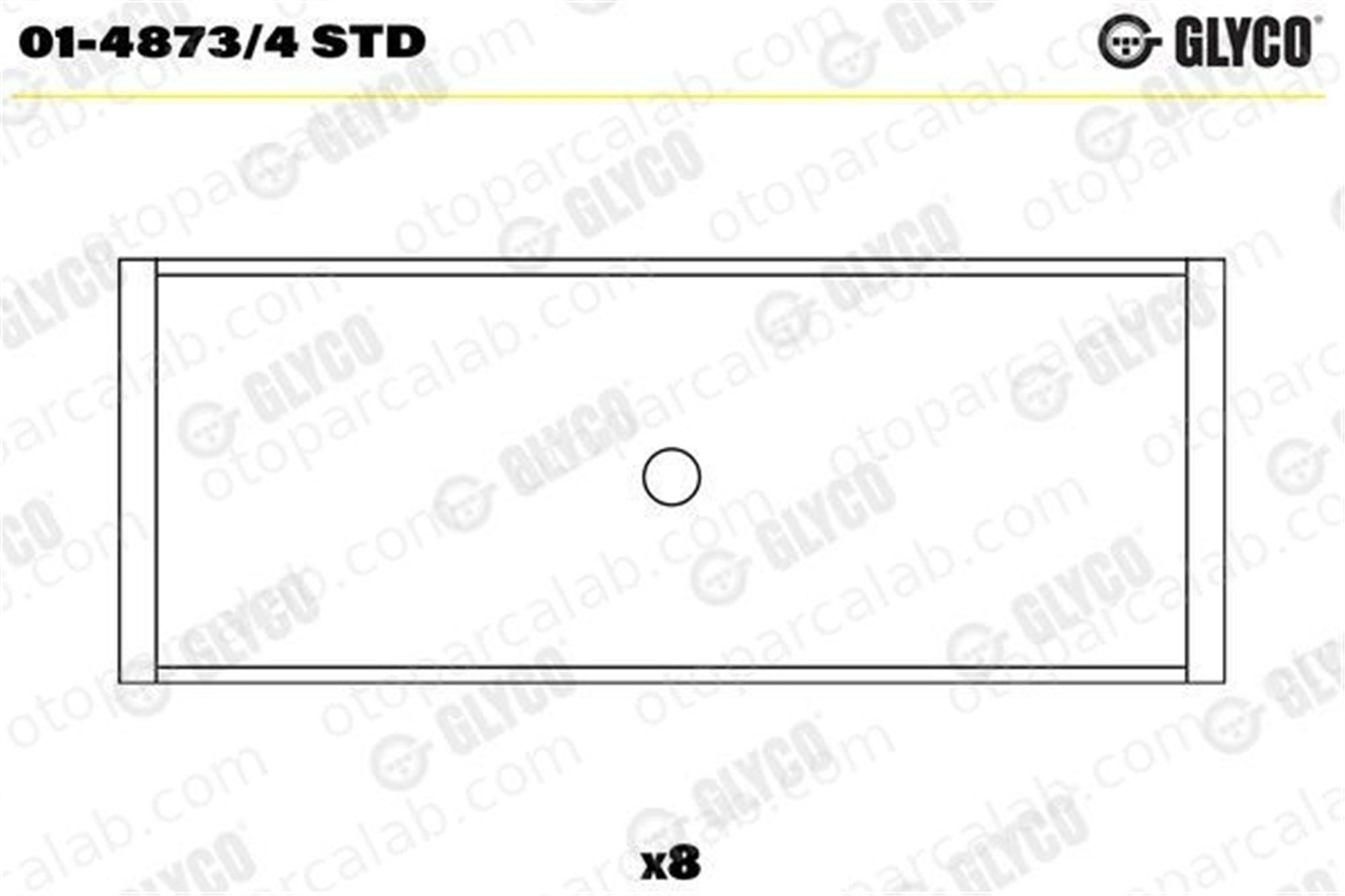 GLYCO 01-4873/4 STD Kol Yatak (STD) SKODA RAPID SEAT IBIZA IV 3F105701BGLB 3F105701B