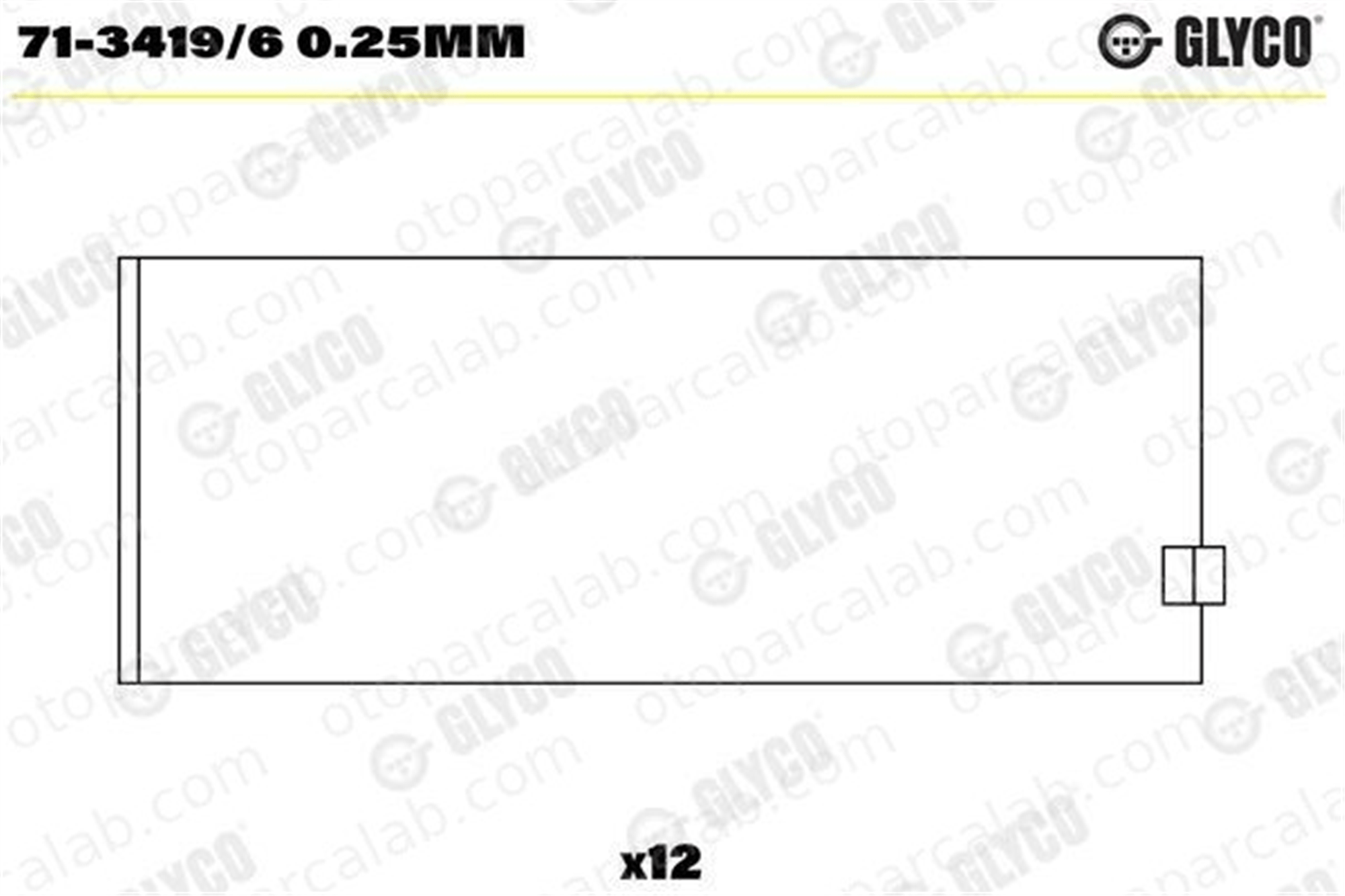 GLYCO 71-3419/6 0.25mm Kol Yatak (0.25) BMW 3 5 7134196025mm 12805839