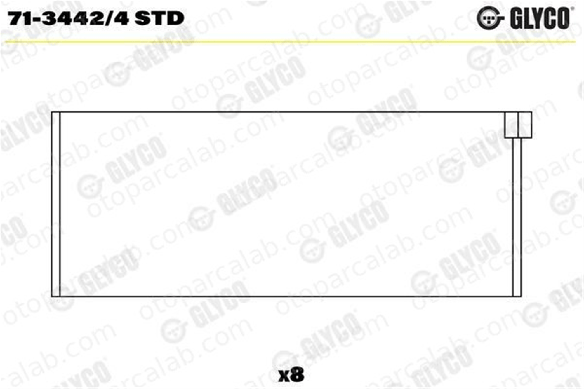 GLYCO 71-3442/4 STD Kol Yatak (STD) SEAT CORDOBA VW GOLF II 7134424STD 33105701