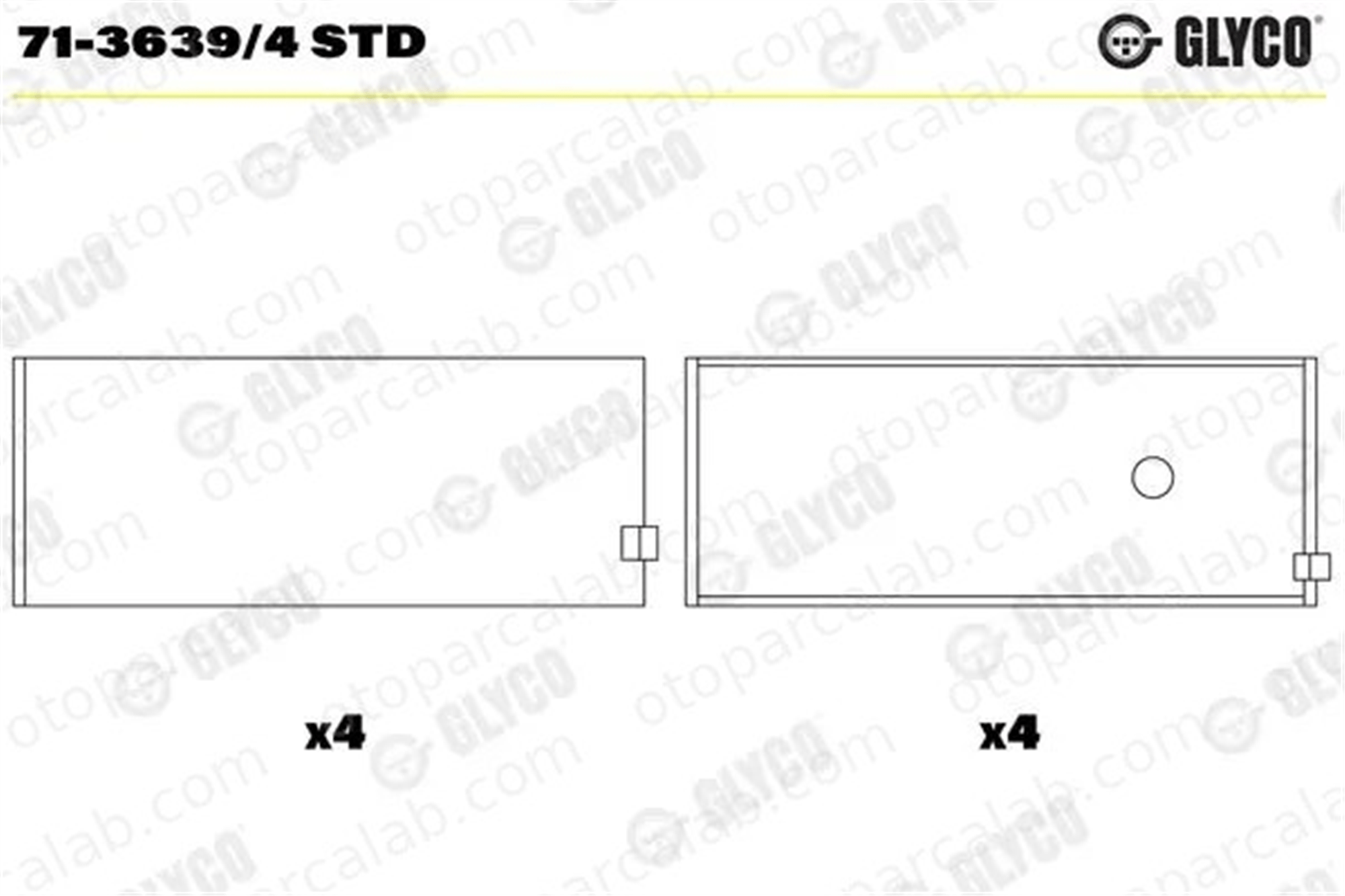 GLYCO 71-3639/4 STD Kol Yatak (STD) OPEL CORSA A Hatchback ASTRA F Station wagon 7136394STD 622730