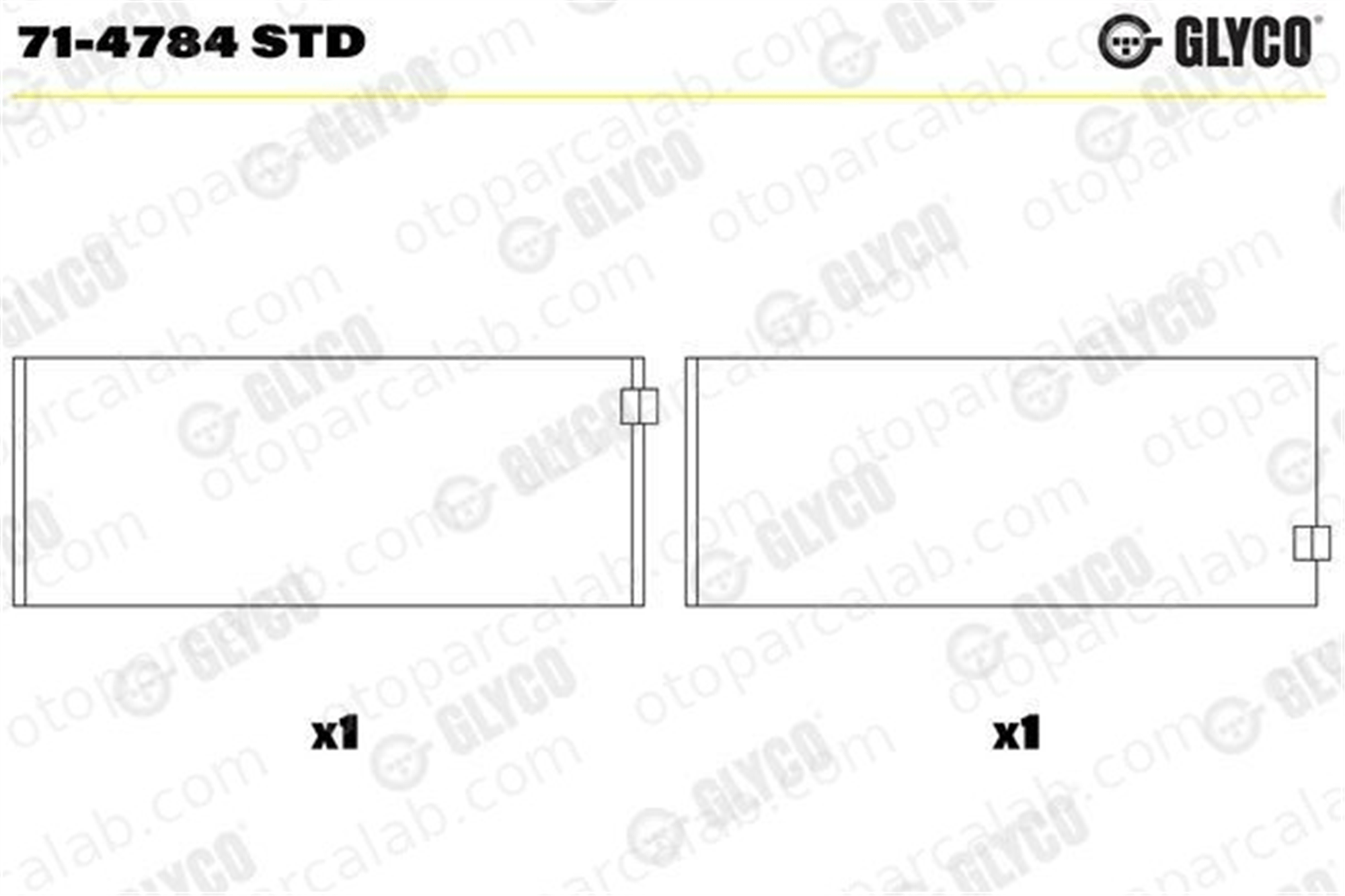 GLYCO 71-4784 STD Kol Yatak (STD) SETRA Series 400 MERCEDES-BENZ AXOR 2 142004030mm 5420301760