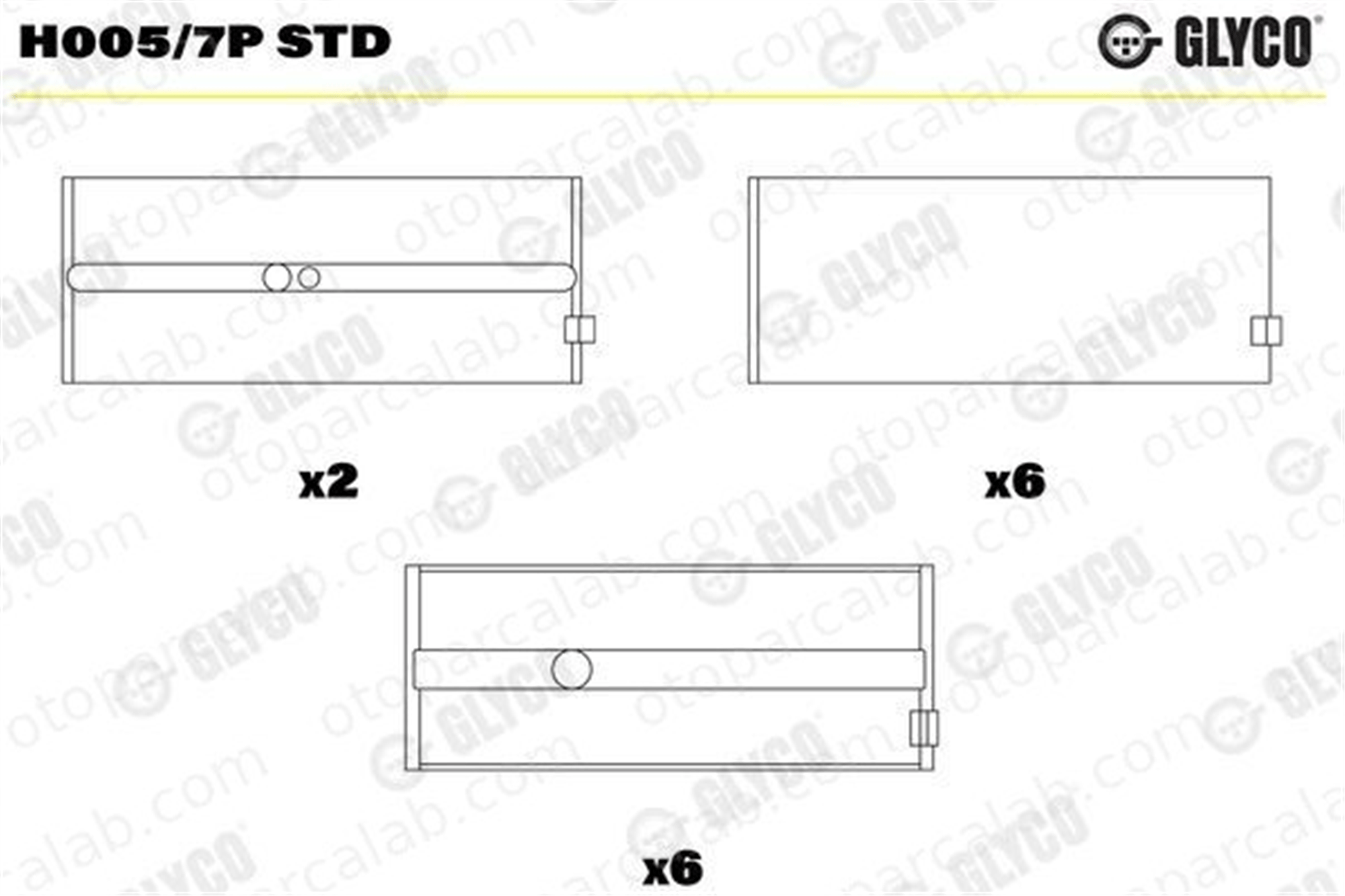 GLYCO H005/7 STD Ana Yatak (STD) DAF 85 BOVA Futura 681294 681175