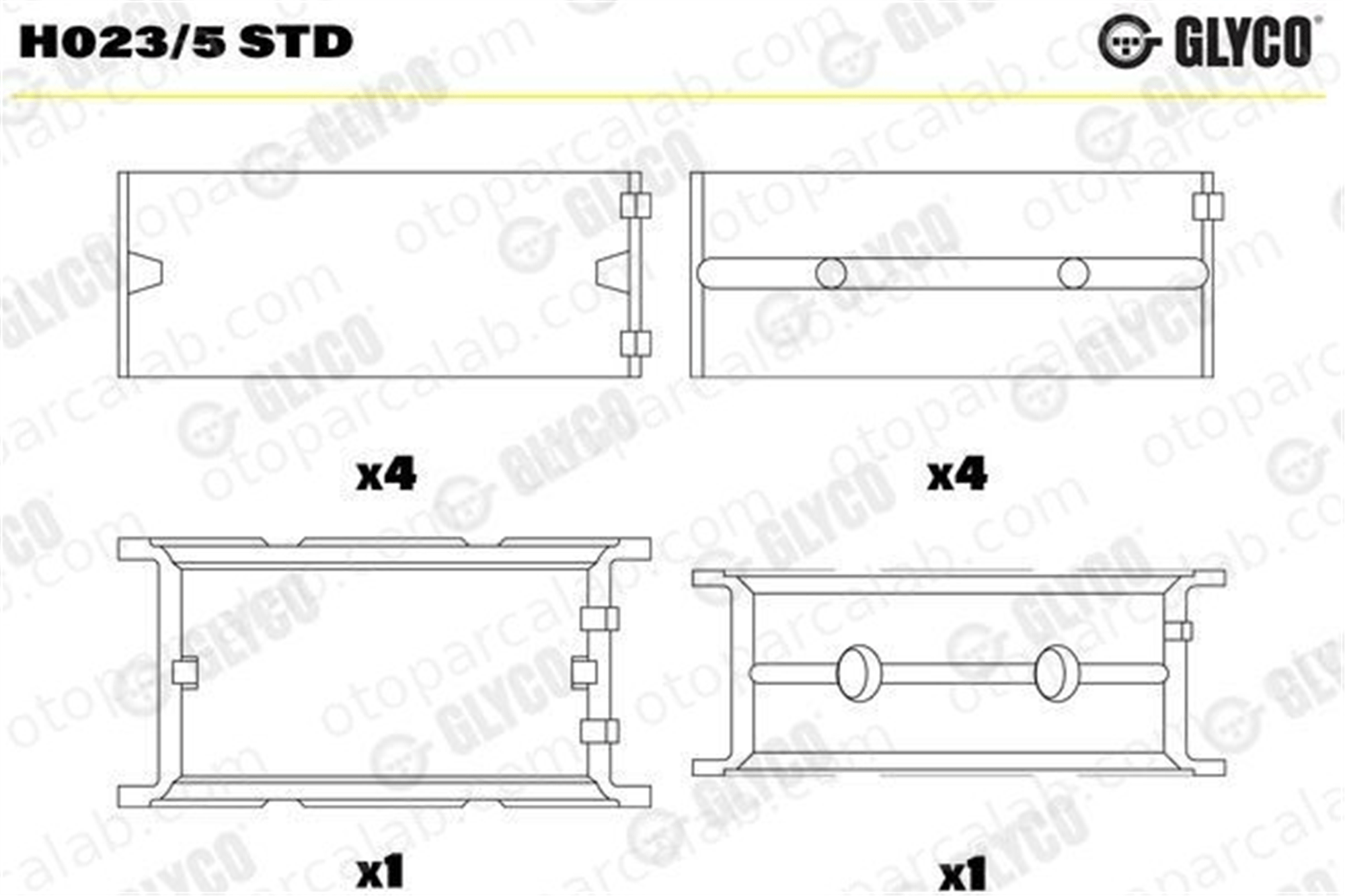 GLYCO H023/5 STD Ana Yatak (STD) BMW 3 3 Touring H0235STD 17052752
