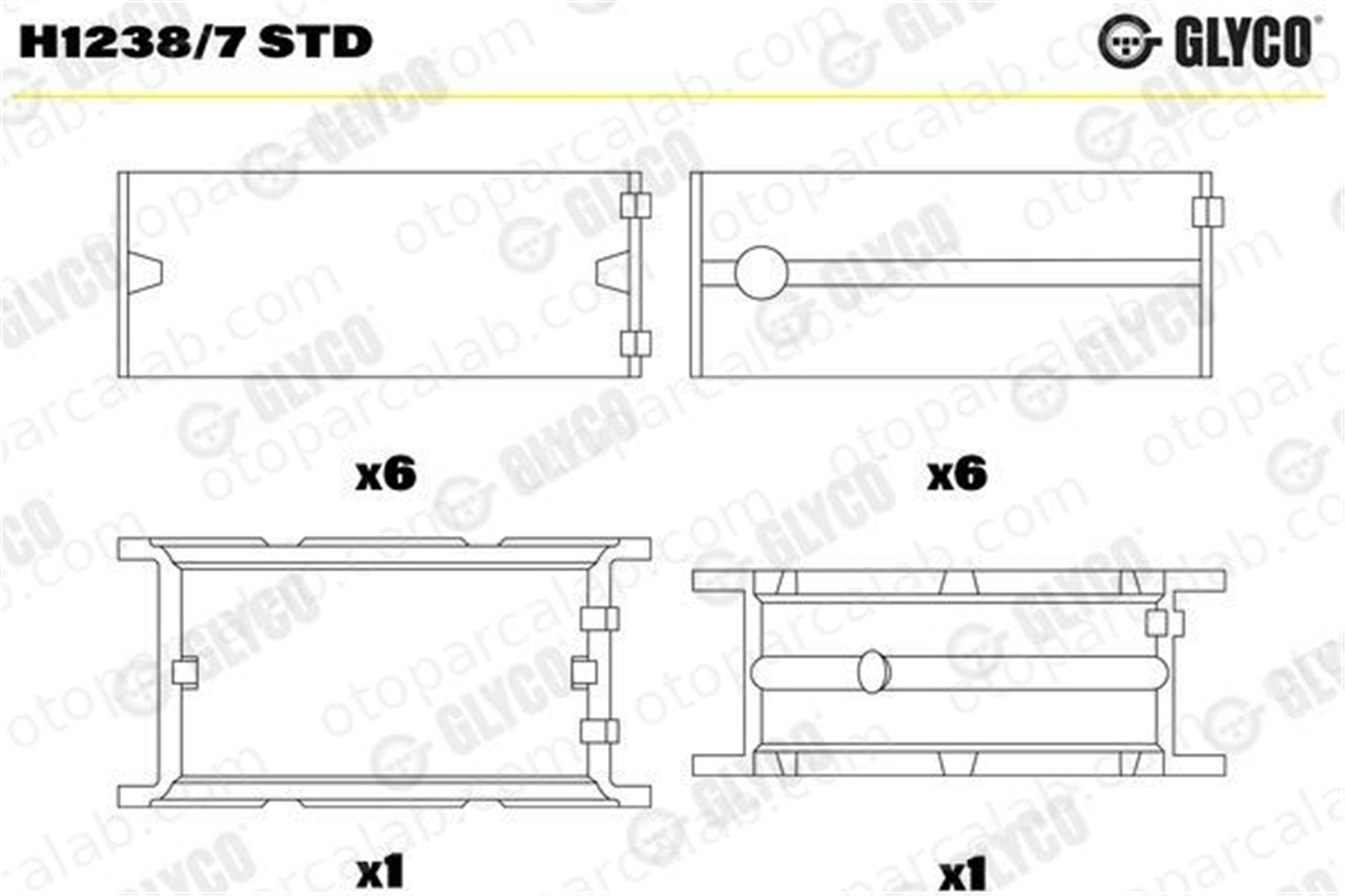 GLYCO H1238/7 STD Ana Yatak (STD) BMW 5 5 Touring H12387STD 7792568