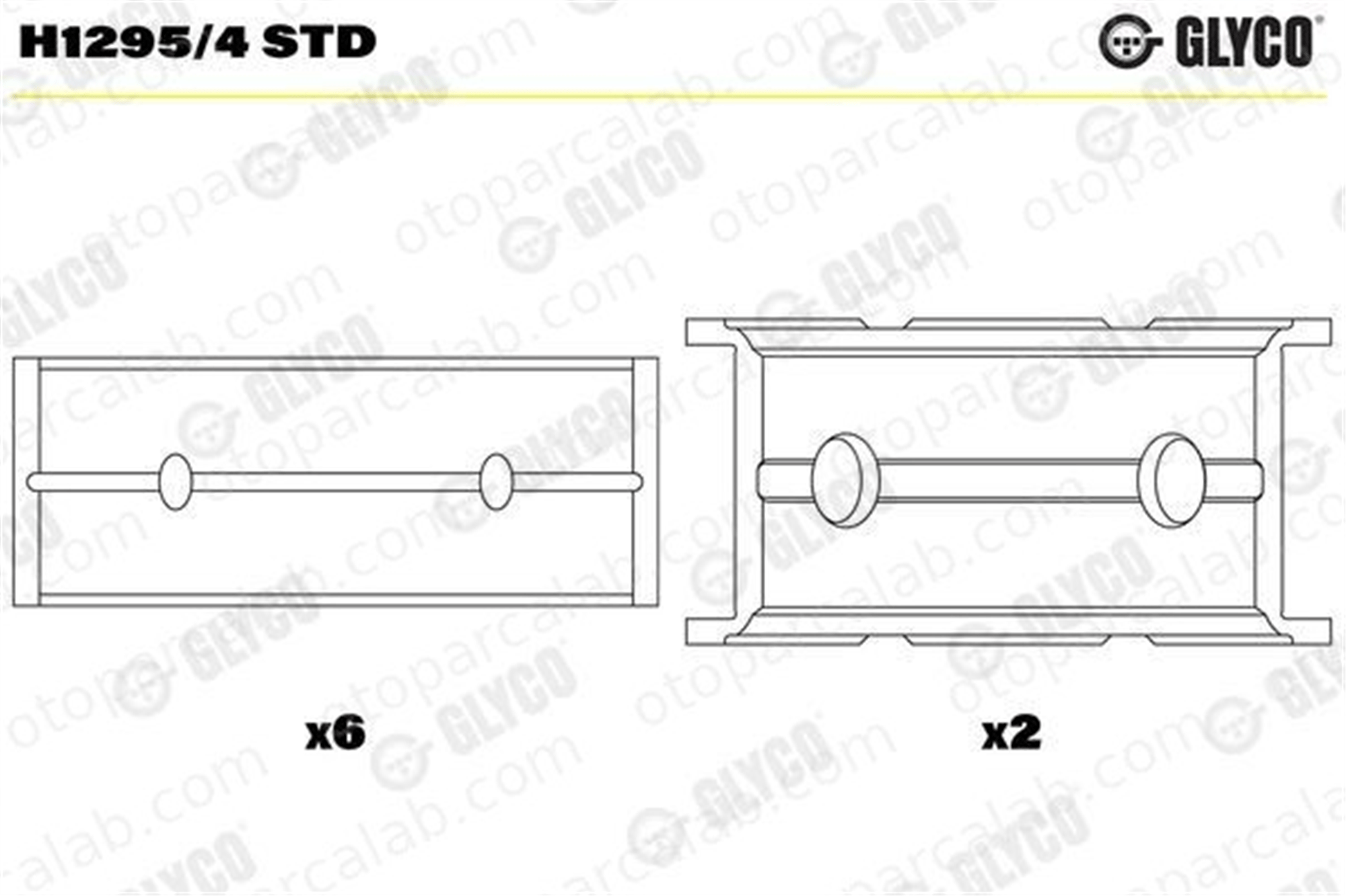 GLYCO H1295/4 STD Ana Yatak (STD) OPEL ADAM AGILA 618383