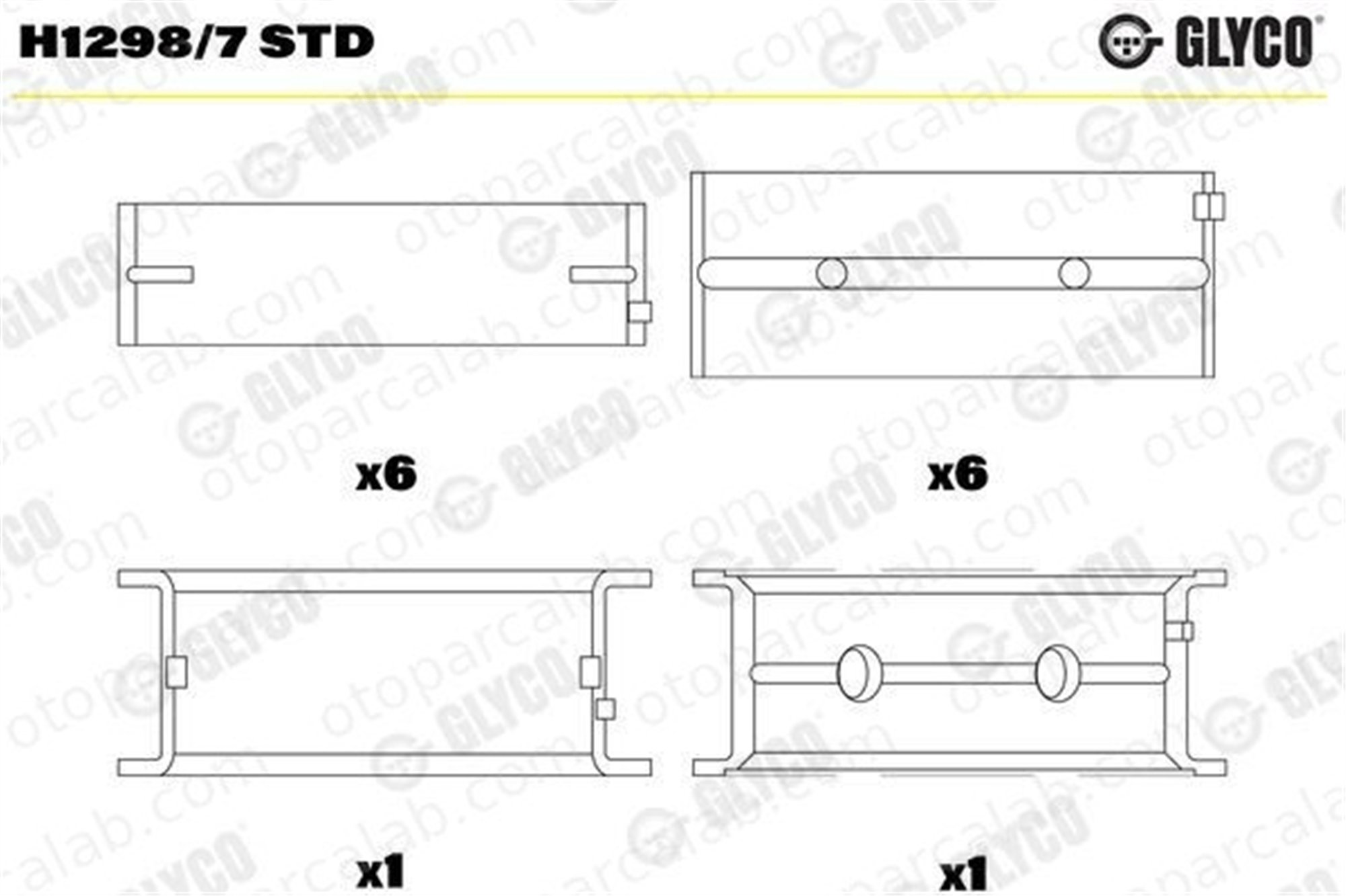 GLYCO H1298/7 STD Ana Yatak (STD) BMW 5 Touring 5 H12987STD 78026422