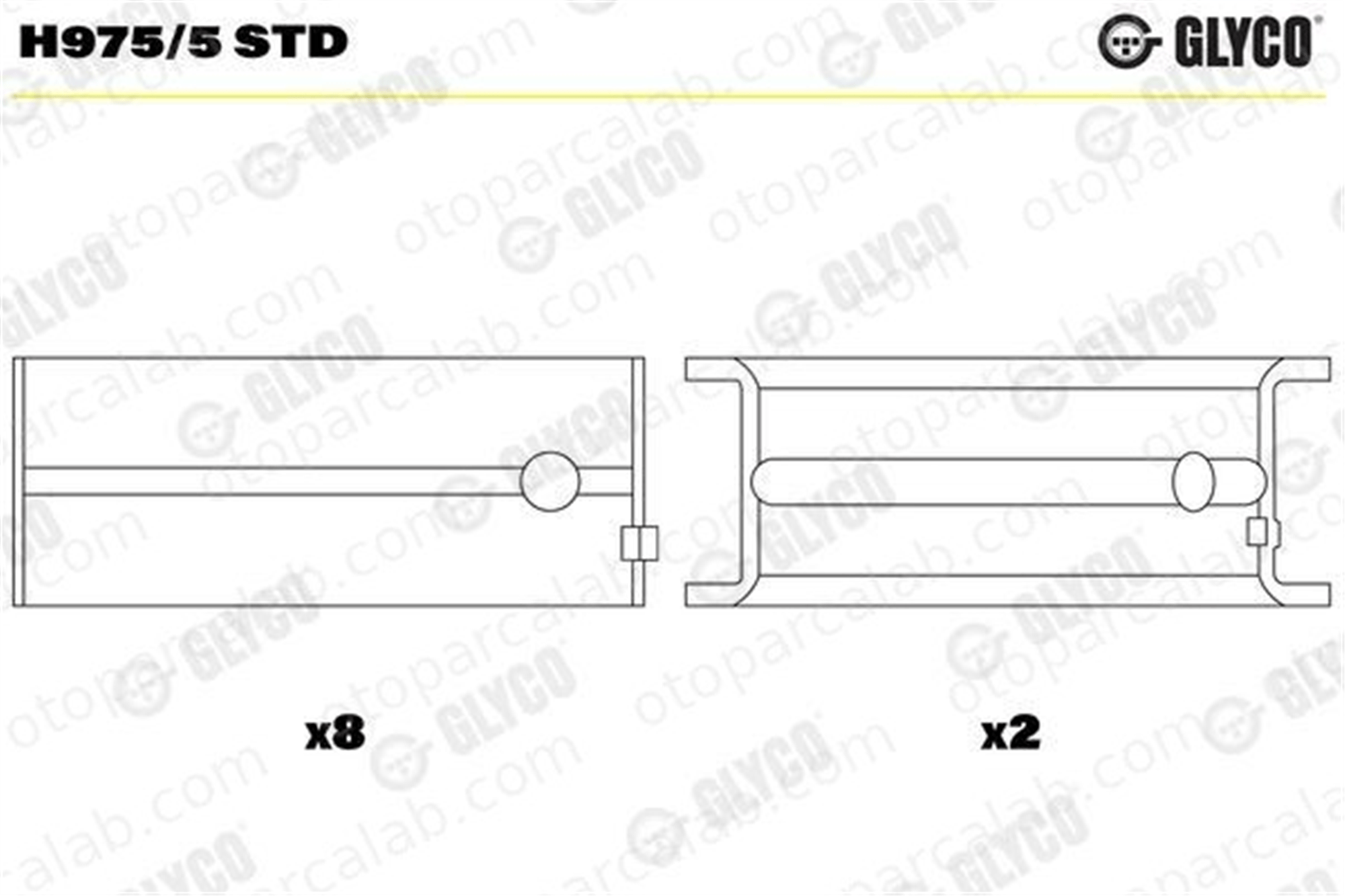 GLYCO H975/5 STD Ana Yatak (STD) OPEL CORSA A Hatchback ASTRA F Station wagon H9755STD 618046