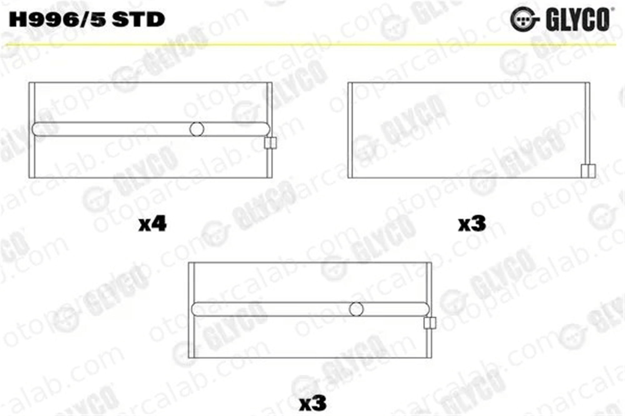 GLYCO H996/5 STD Ana Yatak (STD) CITROËN AX PEUGEOT 104 H9965STD 11331