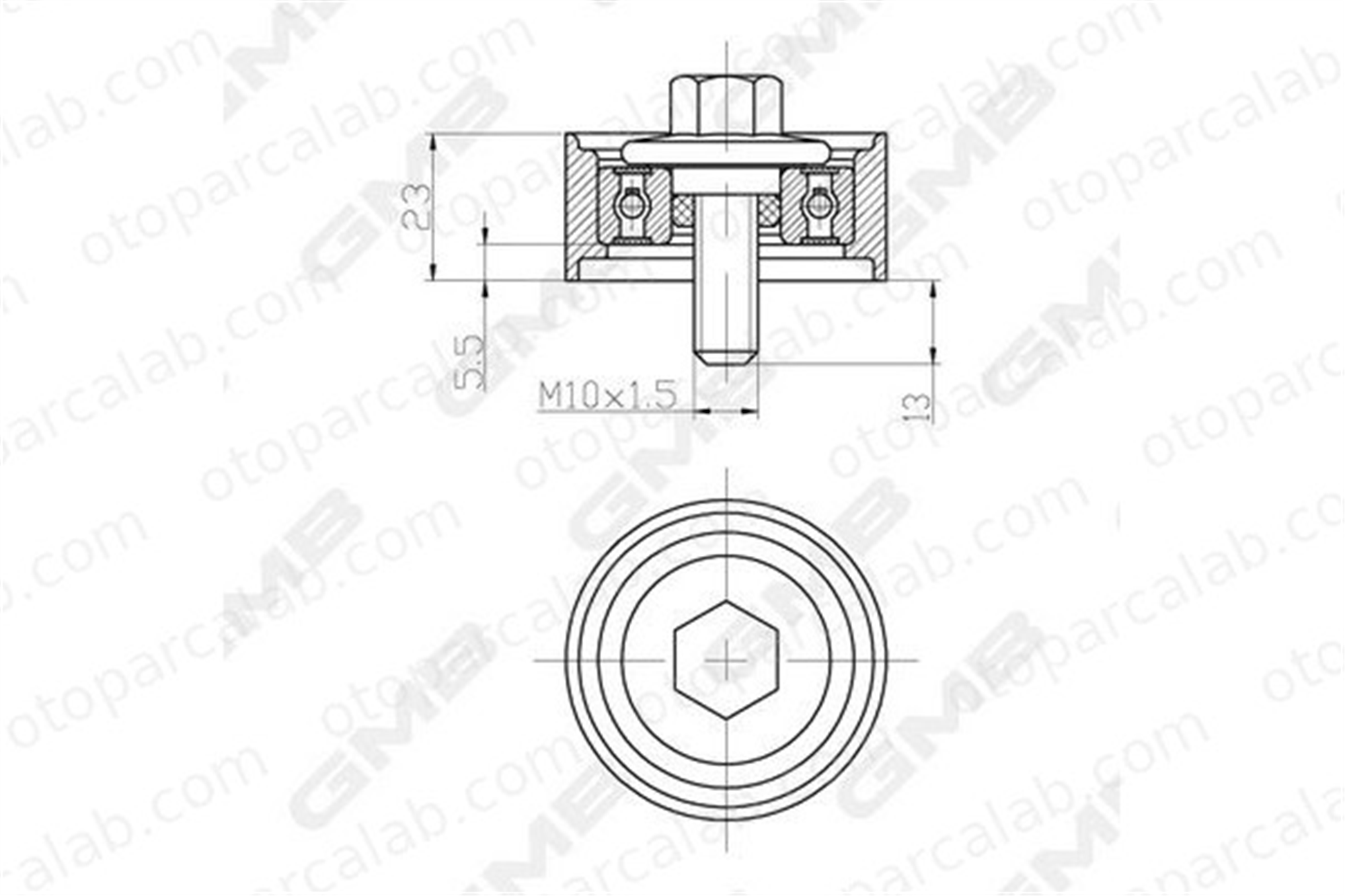 GMB GTC0250 Vantilatör Kayış Gergi Rulmanı KIA PICANTO II HYUNDAI ACCENT IV Sedan 2528604000 2528604050