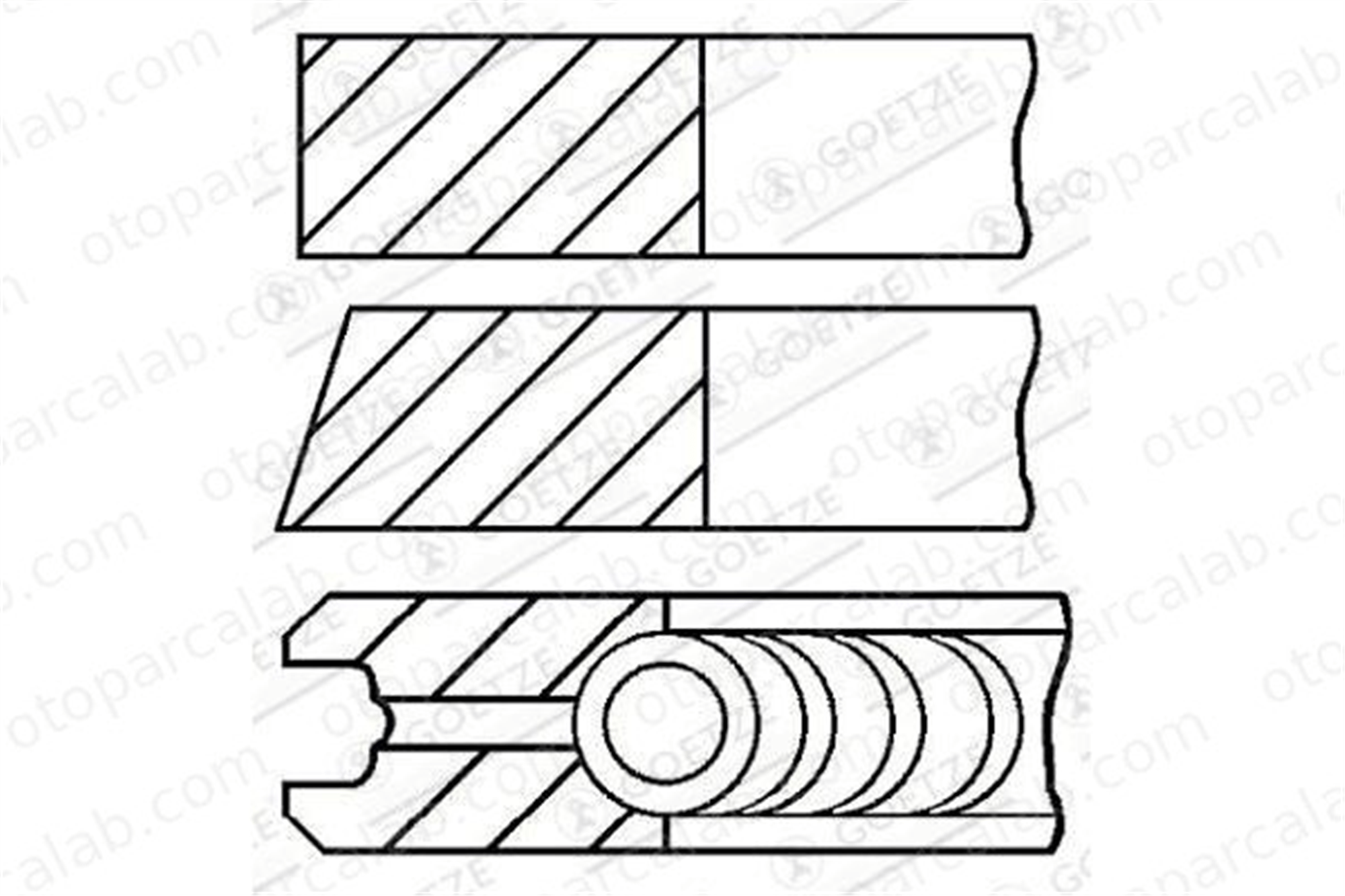 GOETZE 08-126007-00 Segman (84.00MM-0.50) OPEL ASTRA G Hatchback ASTRA G Sedan 08-126007-00