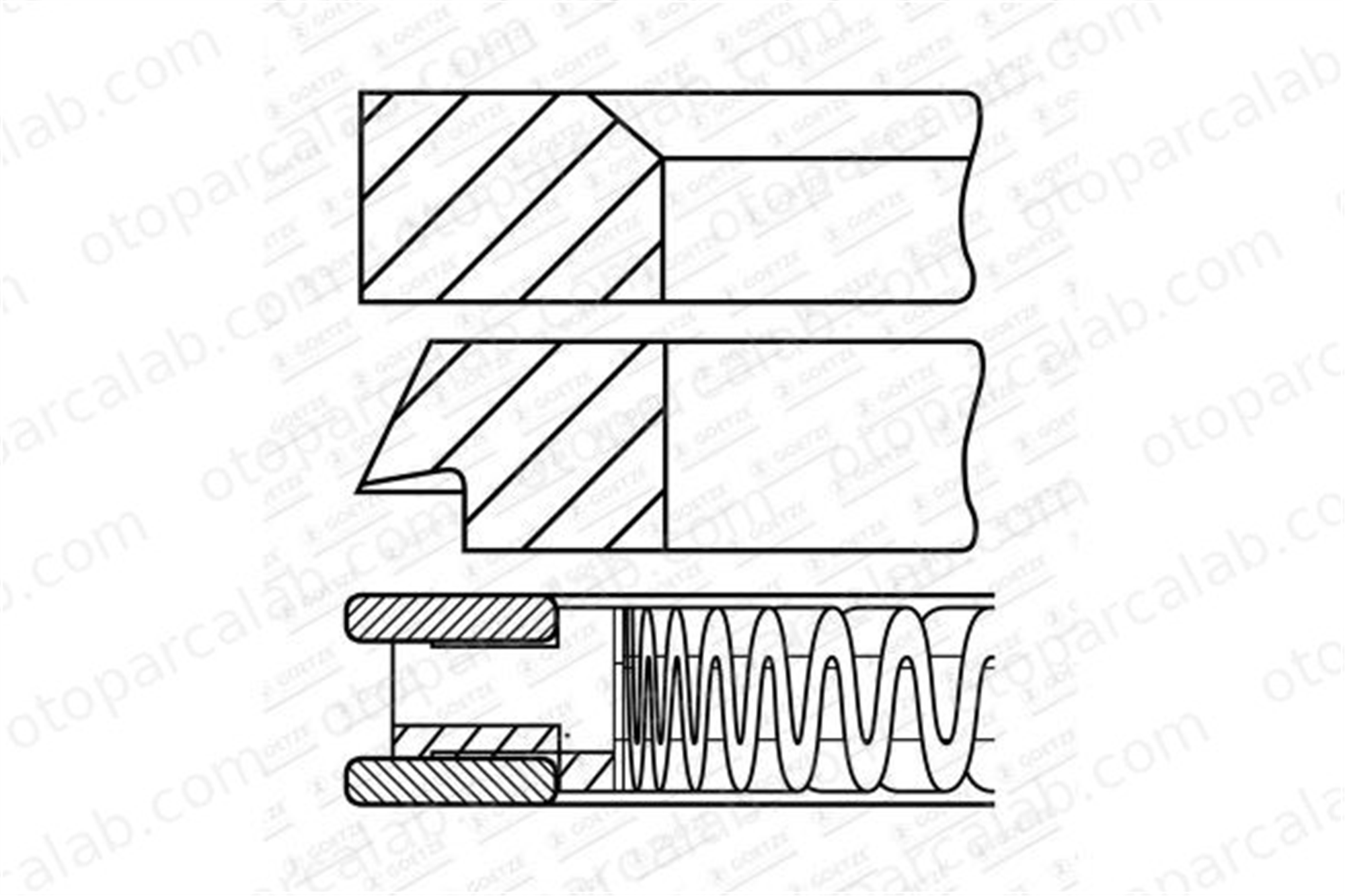 GOETZE 08-154300-00 Segman (80.50MM-0.50) CITROËN AX BX 08-154300-00