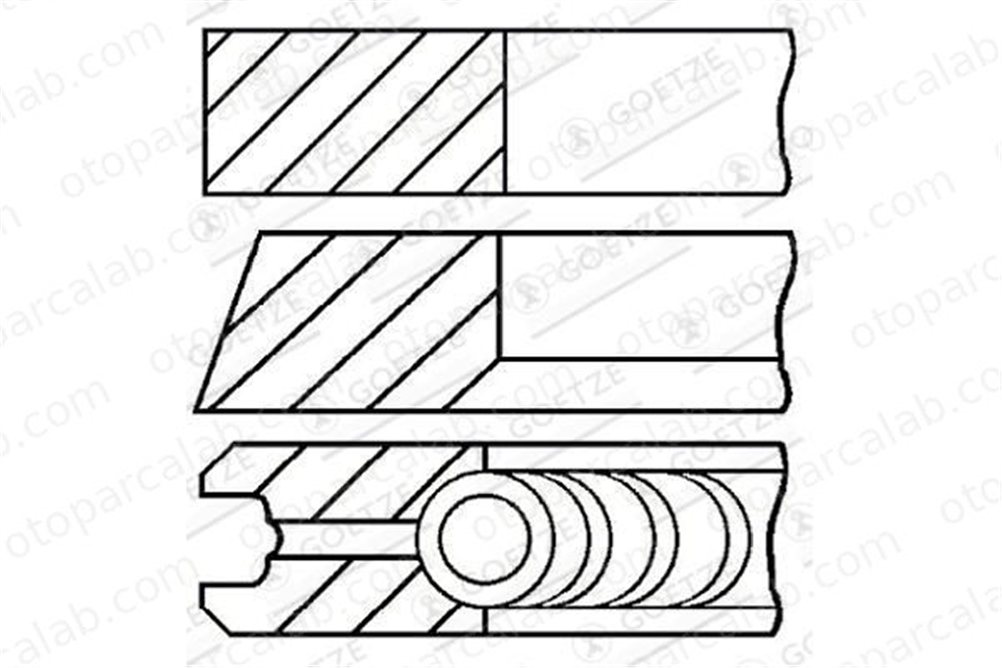 GOETZE 08-447500-00 Segman (81.00MM-STD) AUDI A5 Sportback Q5 844750000 4L198151