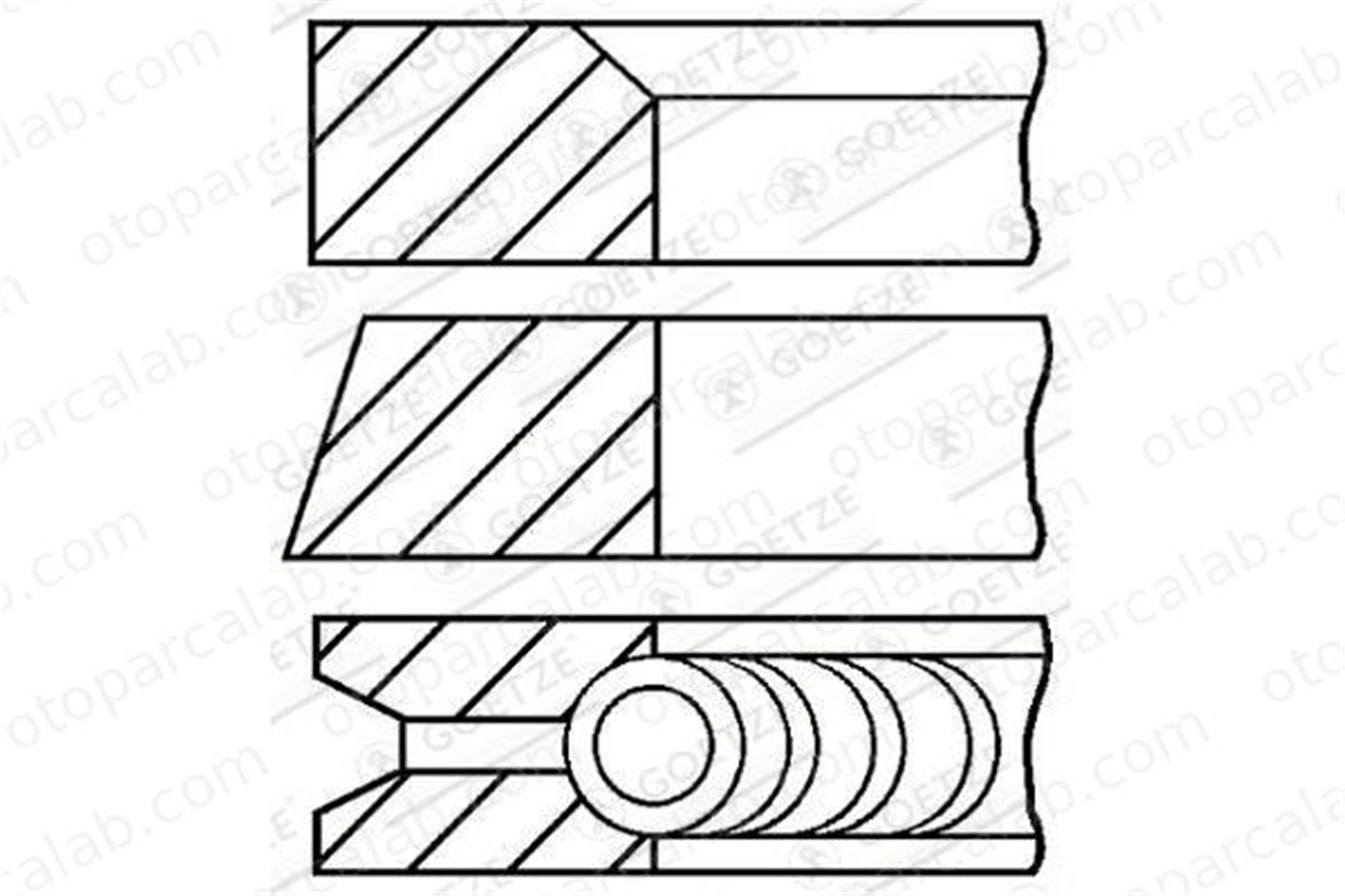 GOETZE 08-502200-00 Segman (69.60MM-STD) VW POLO Coupe SEAT IBIZA II 850220000 30198151B