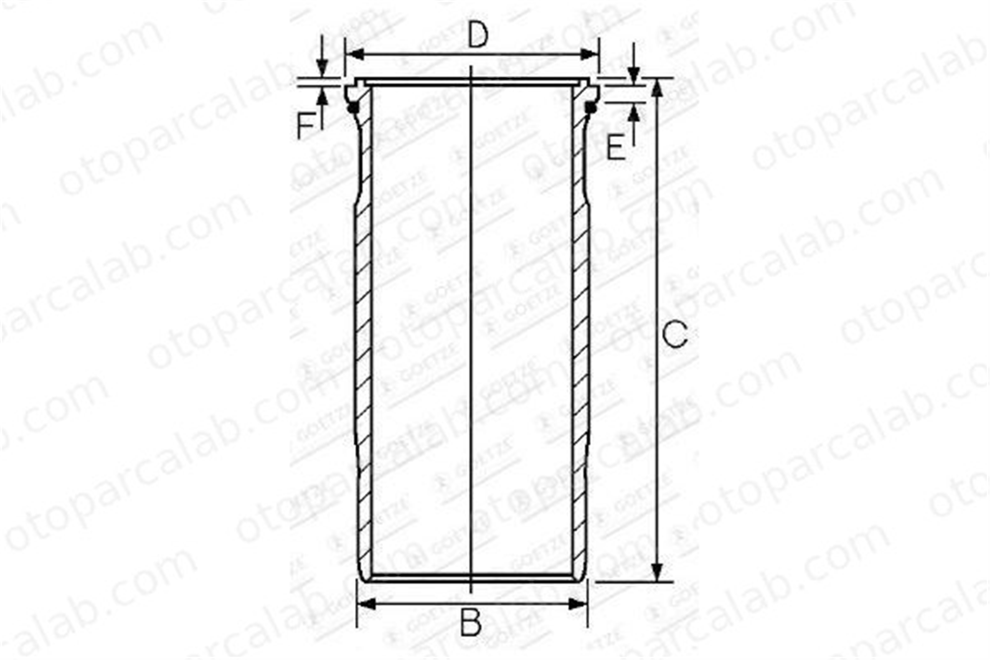 GOETZE 14-570090-00 Gömlek (130.00MM-STD) SCANIA G I R I 2254875 2076168