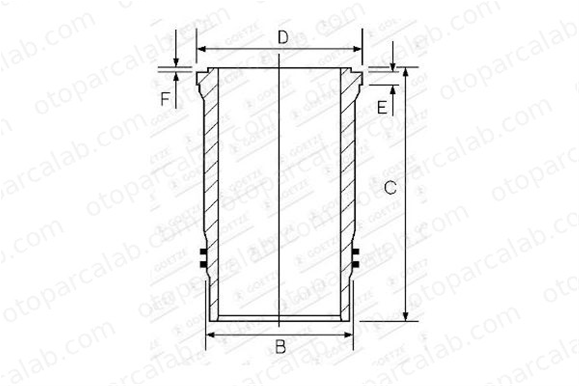 GOETZE 15-451070-00 Gömlek (128.00MM-STD) MERCEDES-BENZ AXOR 2 SETRA Series 400 4600111310 4570301737
