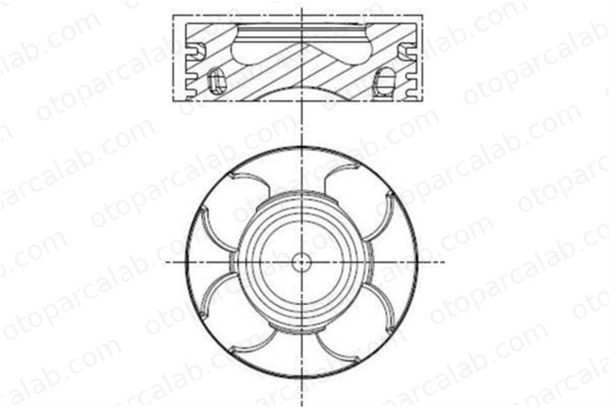 GOETZE 87-70706-040-1B Piston (69.60MM-0.40) (0.20MM KISA) FIAT PANDA PUNTO 55203106 62778