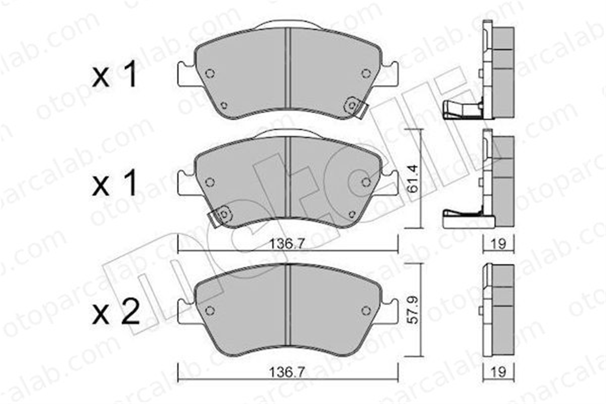 GOODYEAR 101030 Fren Disk Balata Ön TOYOTA AURIS COROLLA Sedan 446502210 446502160