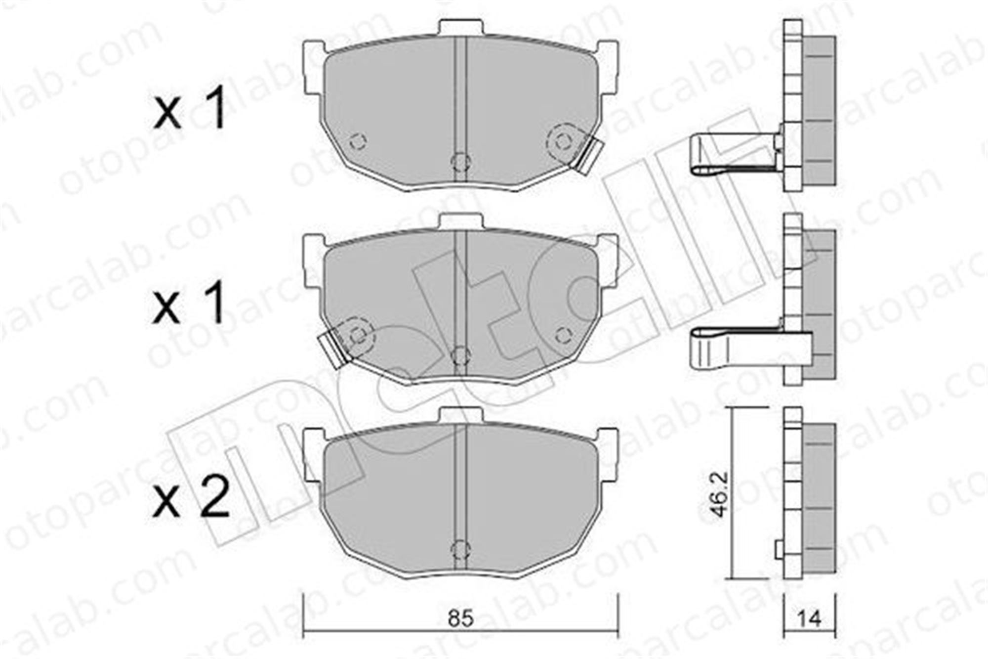 GOODYEAR 101066 Fren Disk Balata Arka HYUNDAI ELANTRA III Sedan KIA CERATO I Sedan 583022FA00 5830228A00