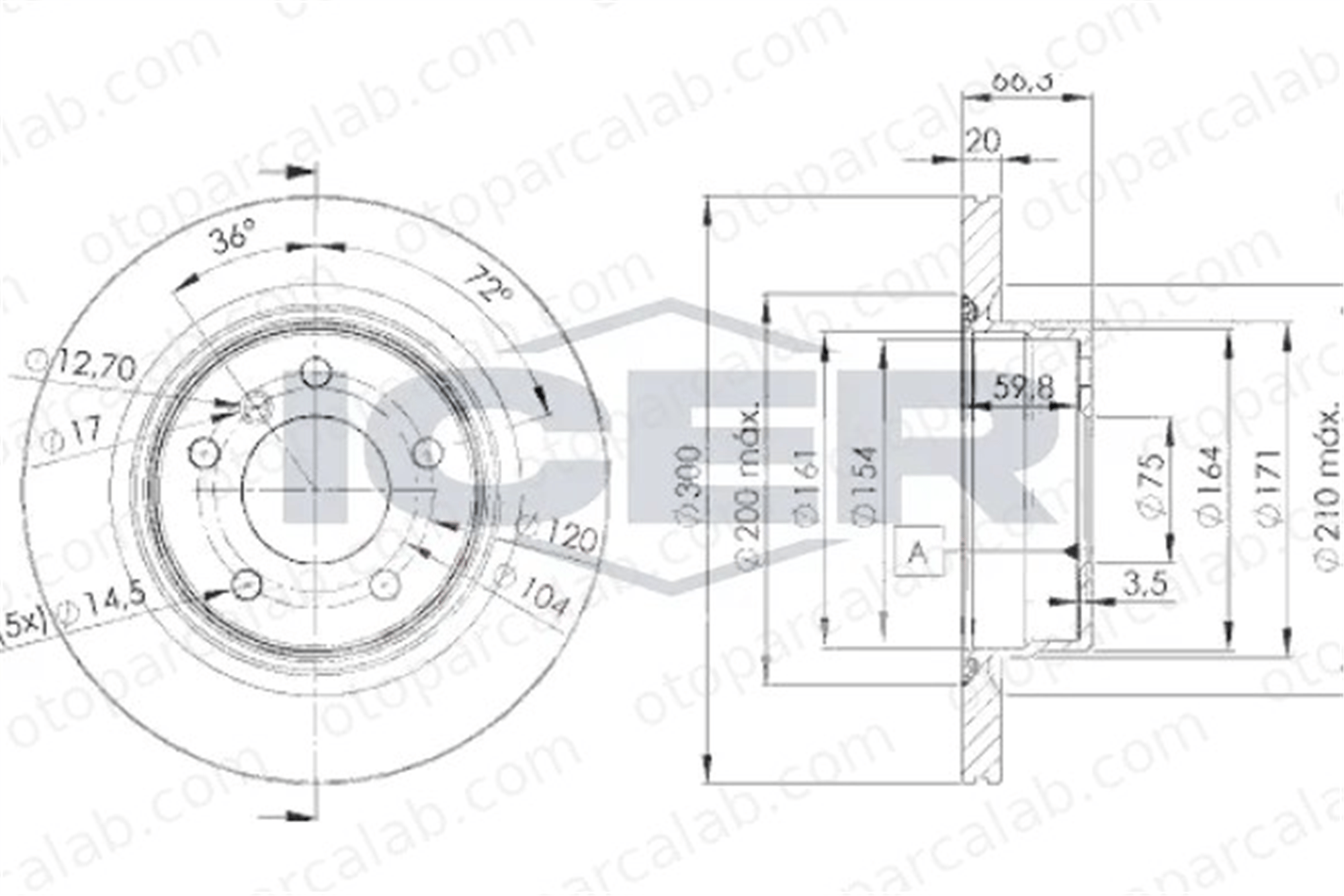 GOODYEAR 103004 Fren Disk Ayna Arka Sağ ve Sol BMW 1 3 34216855007 34216764651