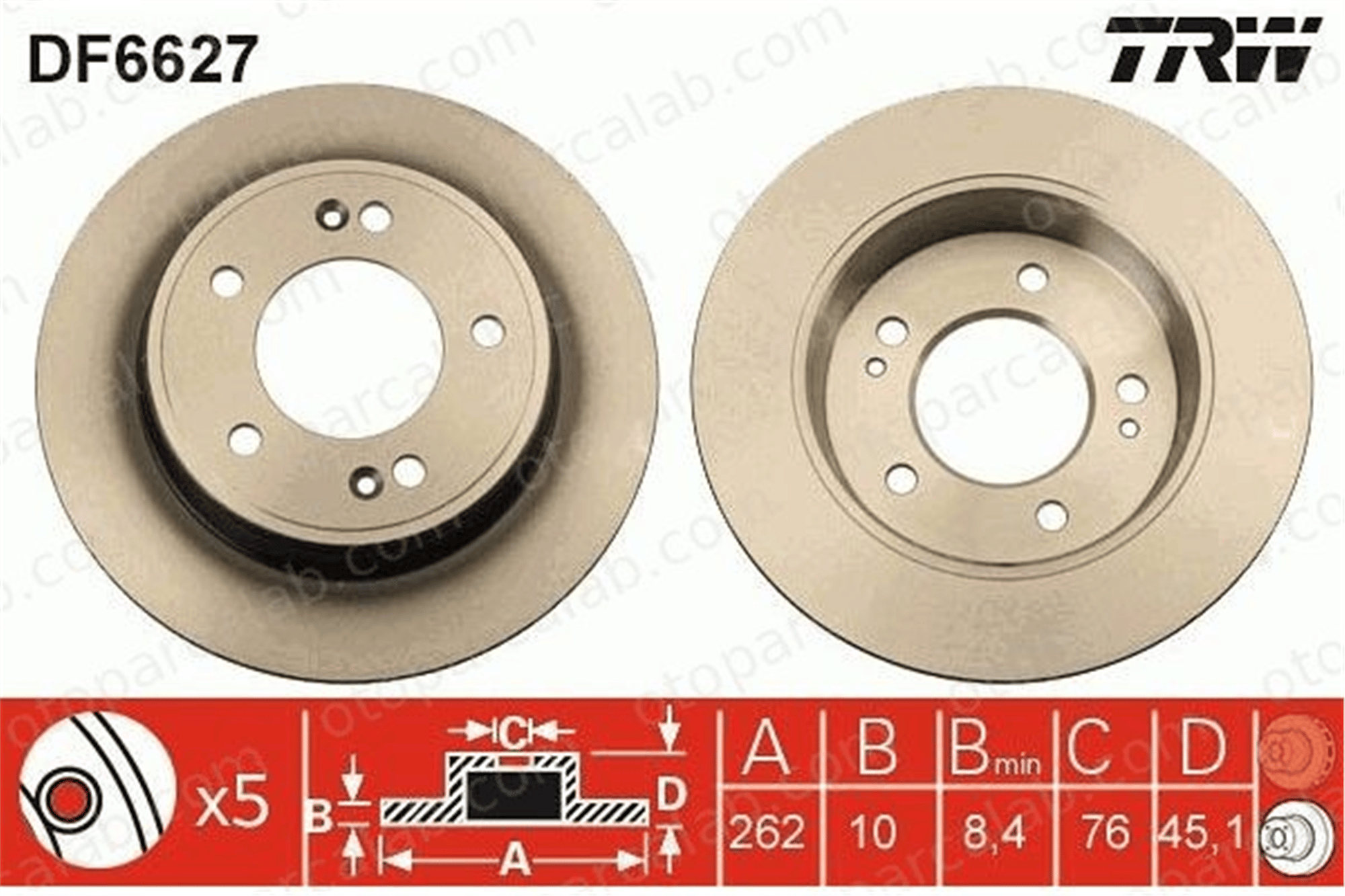 GOODYEAR 103071 Fren Disk Ayna Arka Sağ ve Sol KIA CEE'D HYUNDAI i30 584113X300 58411A6300