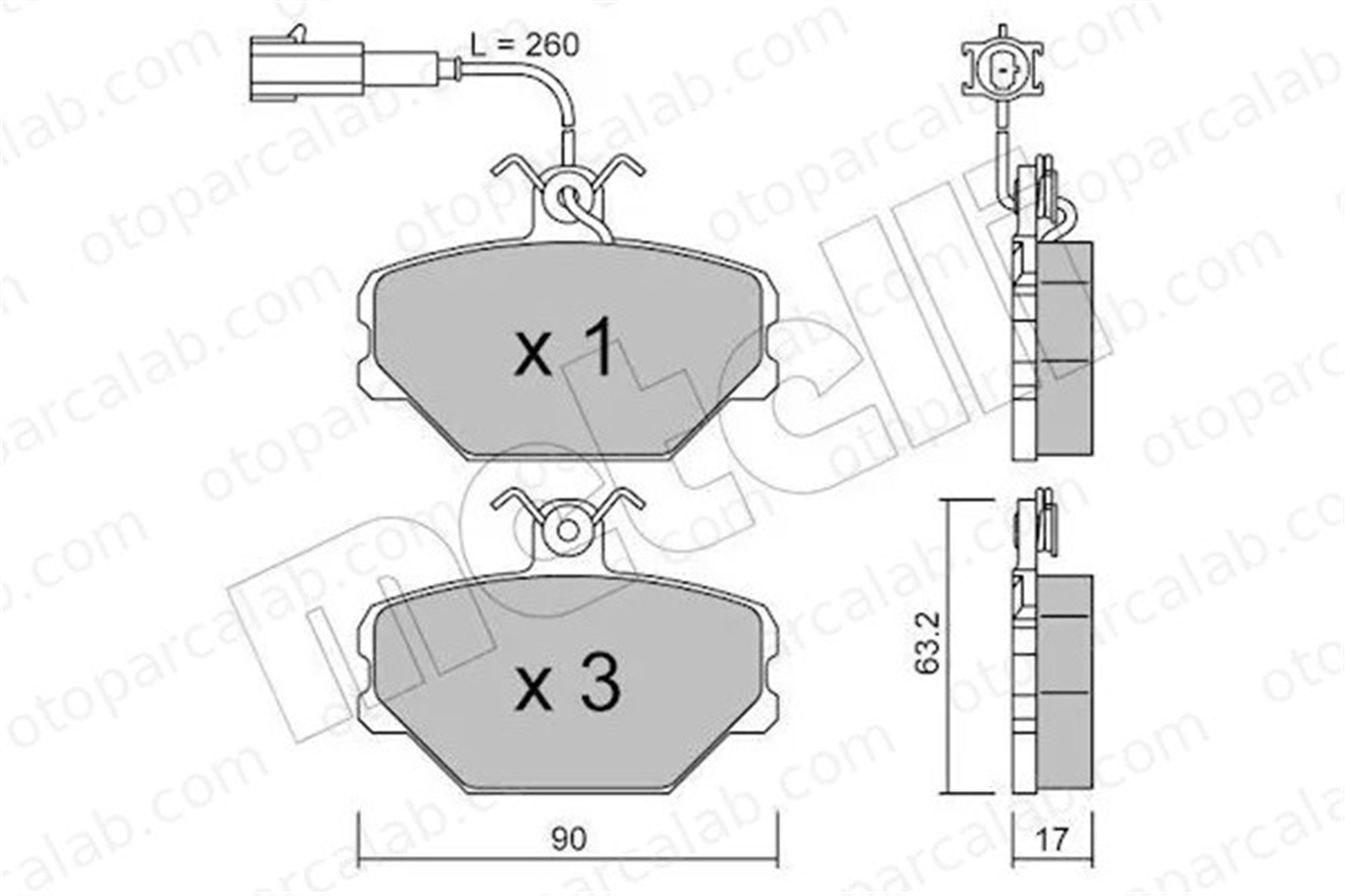 GRAP 93432 Fren Disk Balata Ön FIAT TIPO TEMPRA 5892330 5888781