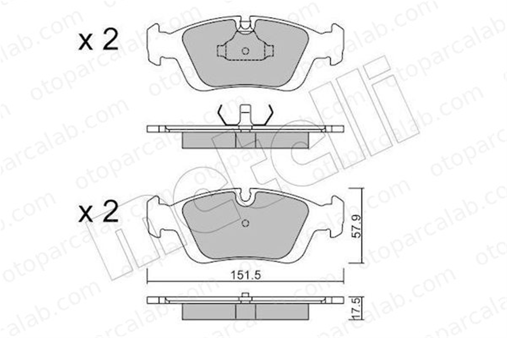 GRAP 93563 Fren Disk Balata Ön BMW 3 3 Touring 34111160356 34111161437