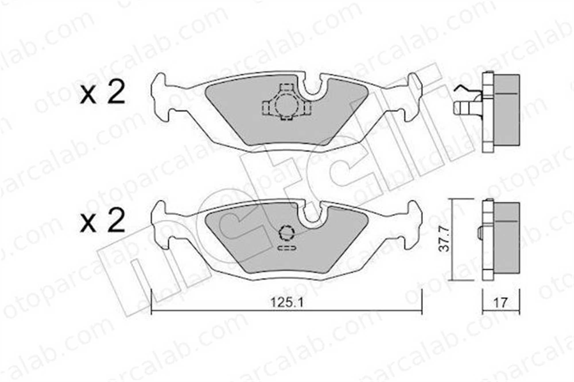 GRAP 93572 Fren Disk Balata Arka BMW 3 5 34211158912 1154613