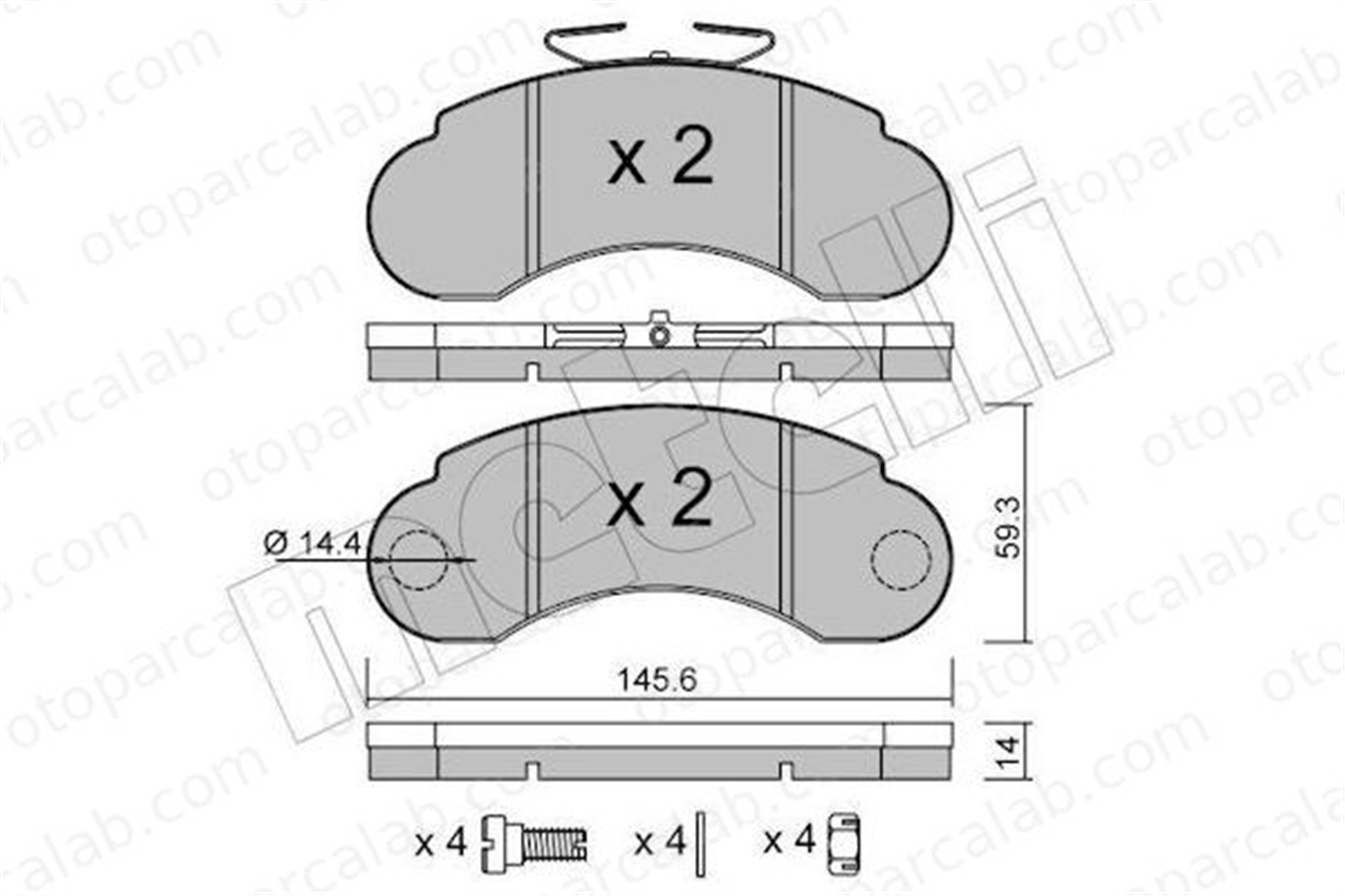 GRAP 93689 Fren Disk Balata Ön MERCEDES-BENZ MB Minibüs/Otobüs MB Panelvan/Van A6314200120 6014217720