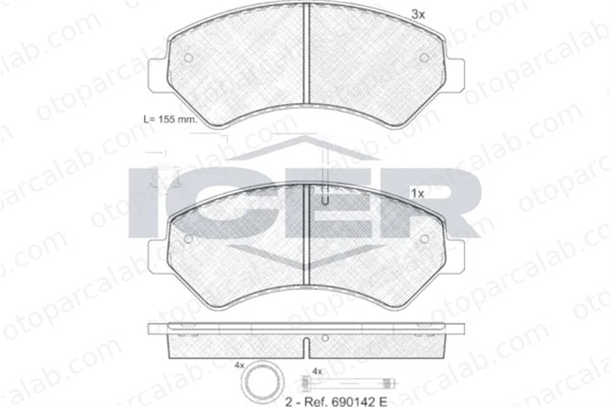 GRAP 93922/2 Fren Disk Balata Ön FIAT DUCATO Panelvan/Van CITROËN JUMPER Panelvan/Van 1607878780 1617284580