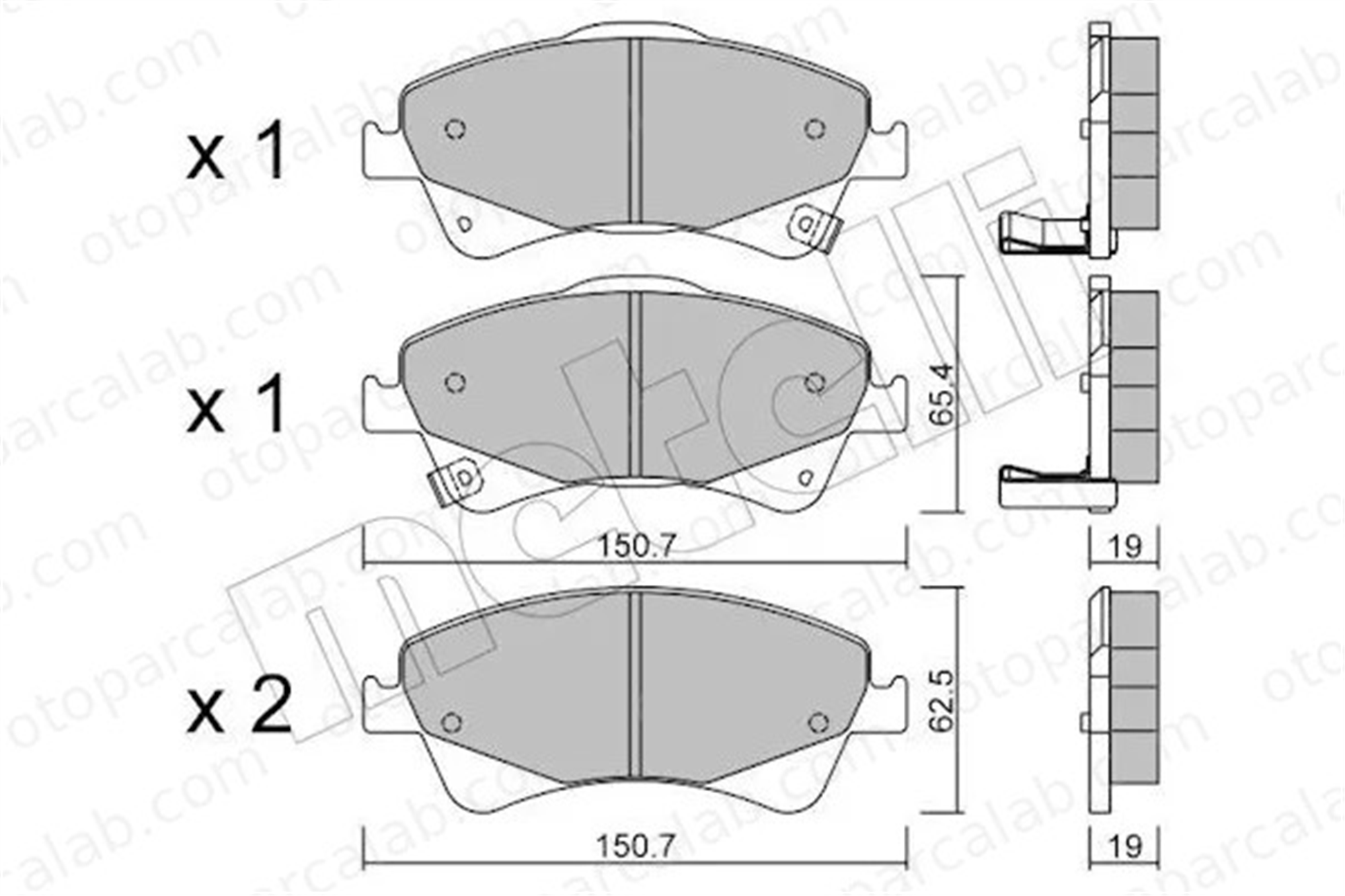 GRAP 94147 Fren Disk Balata Ön TOYOTA AVENSIS Sedan AVENSIS Station wagon 446502280 446502170