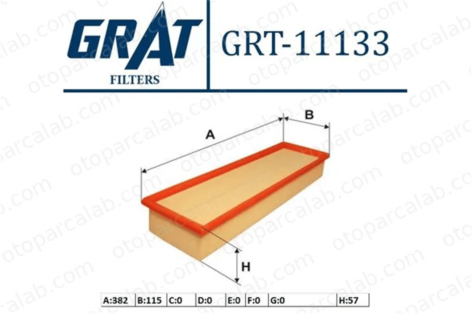 GRAT 11133 Hava Filtresi OPEL REKORD E REKORD E Station wagon 7700703481 1444J9