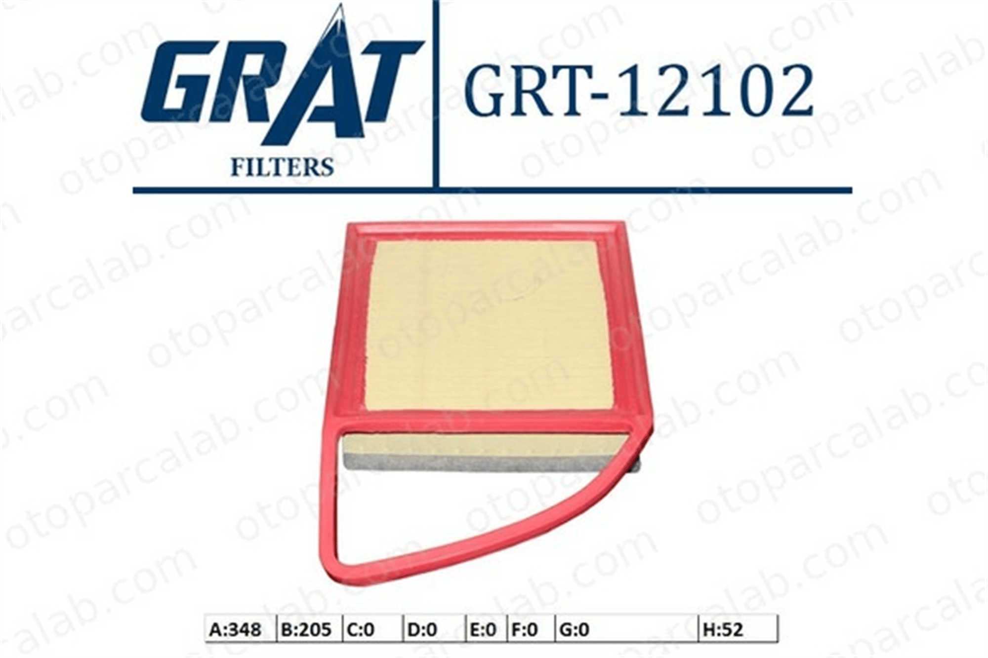 GRAT 12102 Hava Filtresi CITROËN BERLINGO Kasa/büyük limuzin PEUGEOT PARTNER TEPEE 1444TV 9685468780