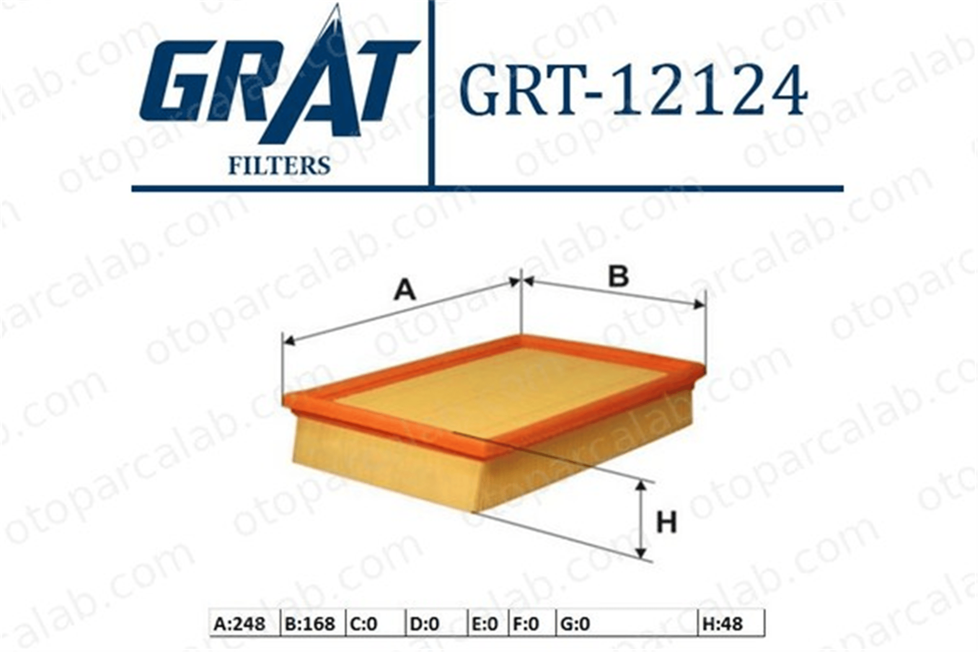GRAT 12124 Hava Filtresi CITROËN C4 I C4 Coupe 1444W3 1444FL