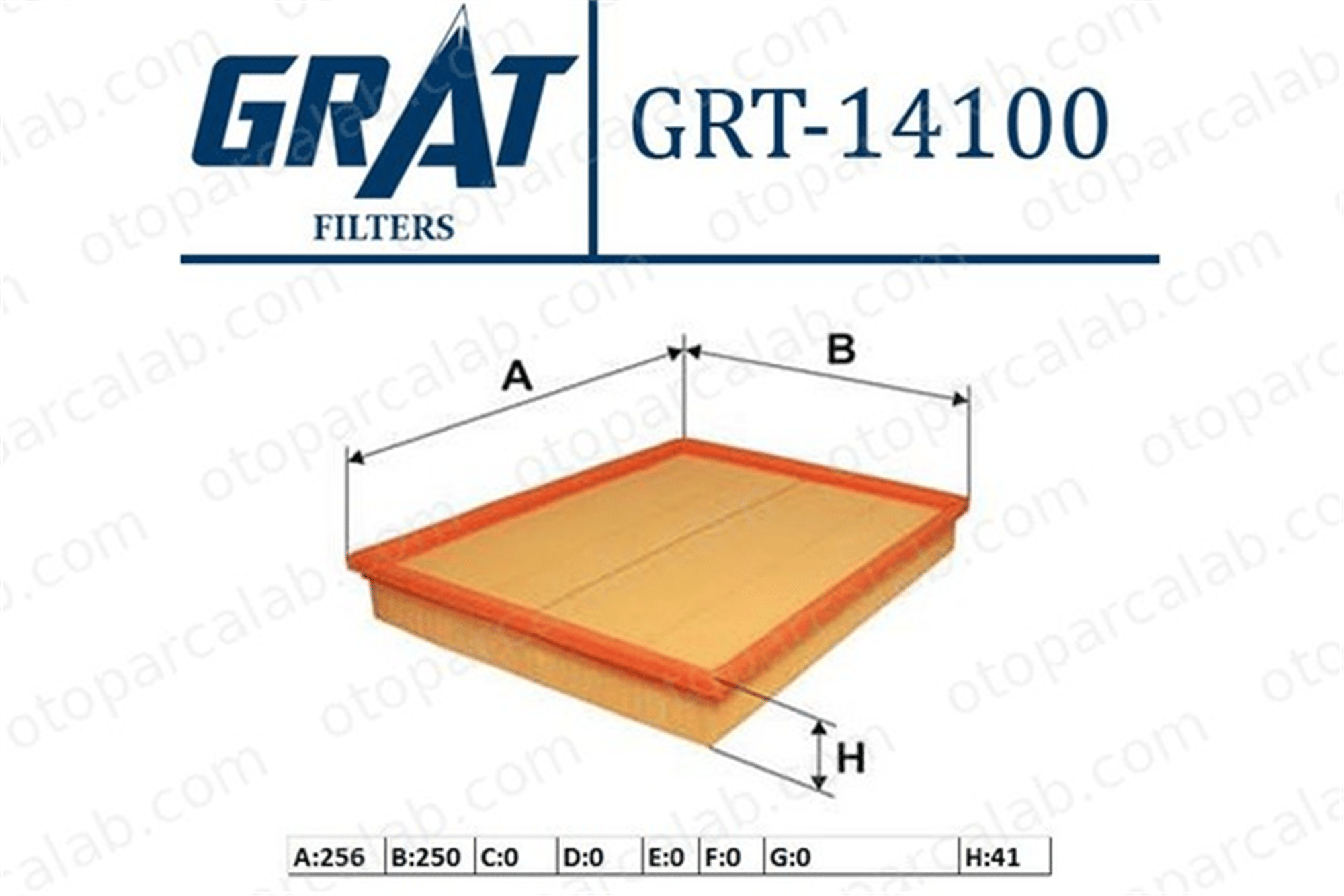 GRAT 14100 Hava Filtresi OPEL ASTRA G Station wagon ASTRA G Sedan 835622 91155714