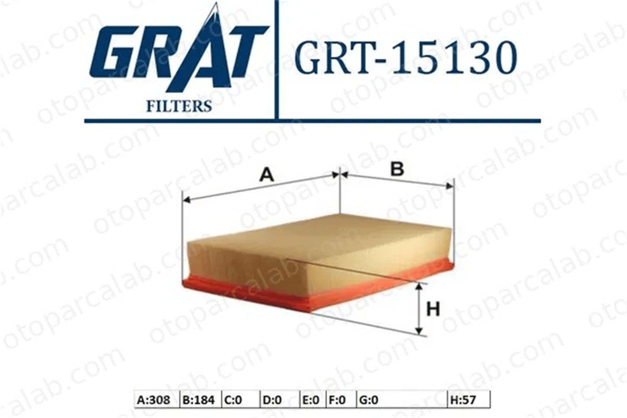 GRAT 15130 Hava Filtresi AUDI A3 Sportback A3 Limousine 5Q0129620B 5Q0129620D