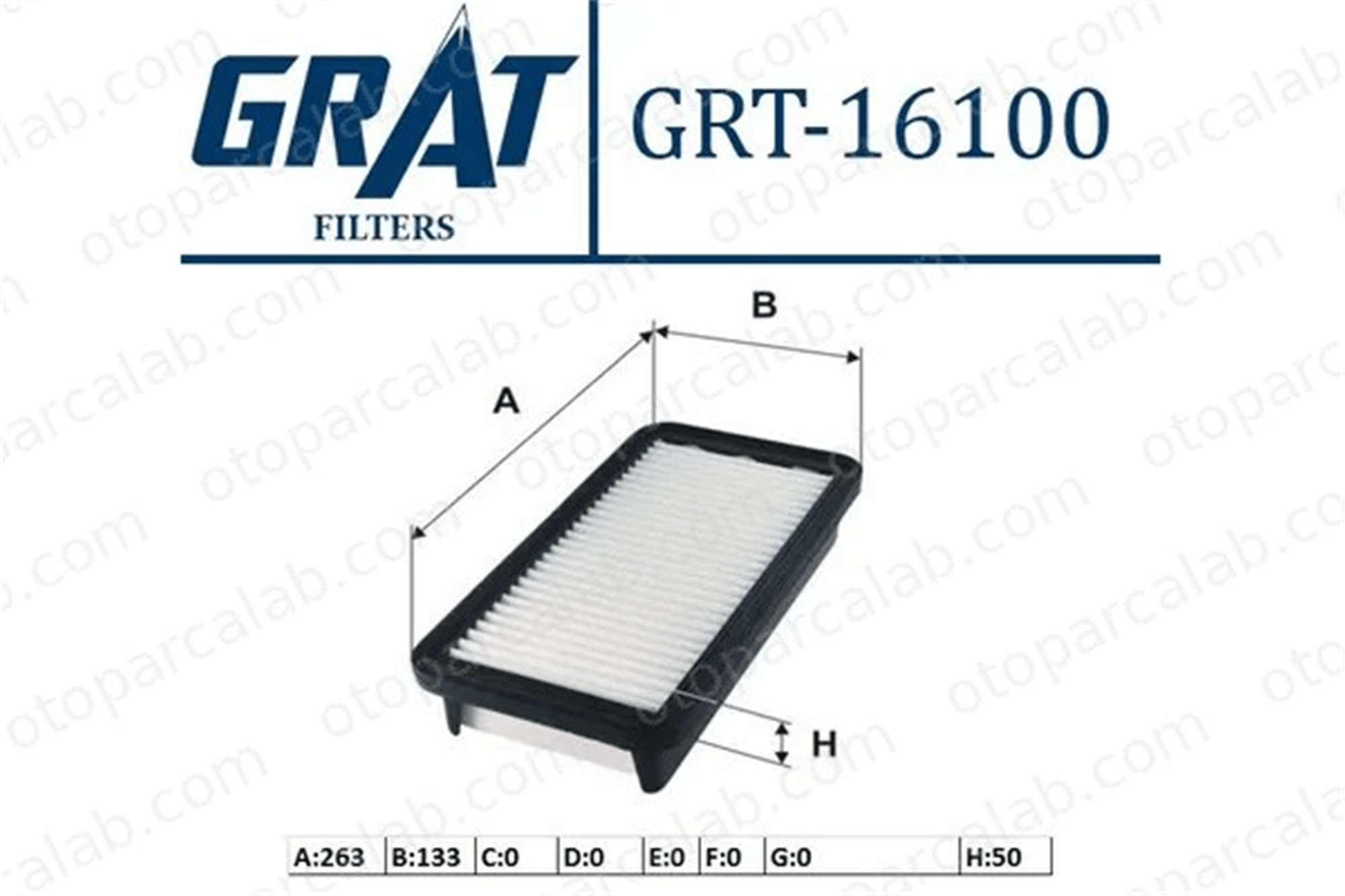 GRAT 16100 Hava Filtresi KIA RIO II RIO II Sedan 281131G100 KA1592