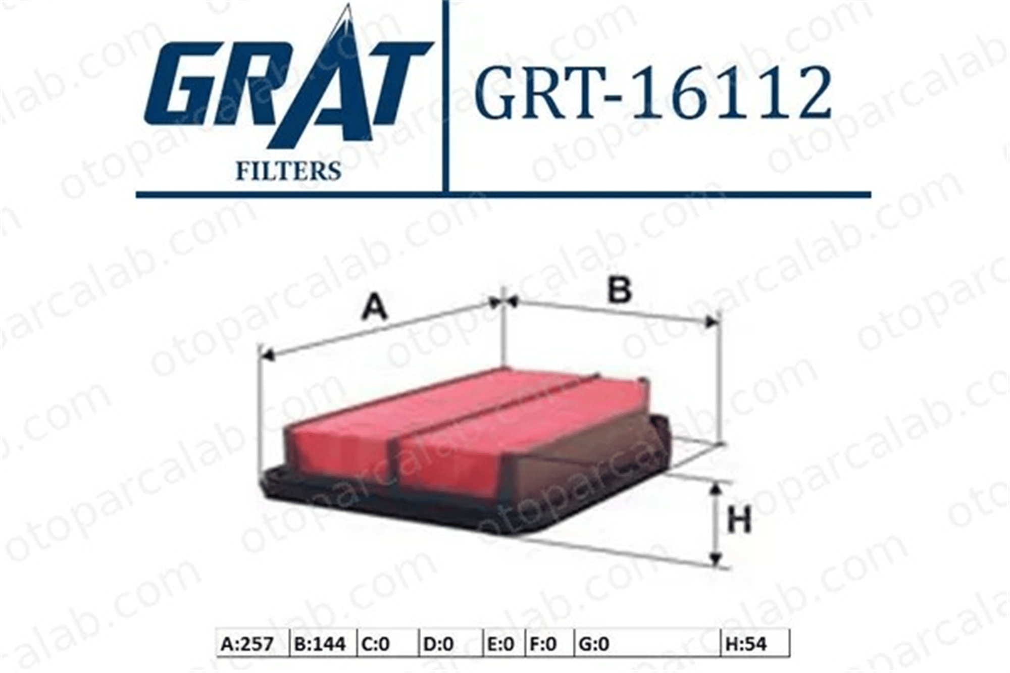 GRAT 16112 Hava Filtresi HYUNDAI ACCENT IV Sedan KIA SOUL II 281131R100 281131V100