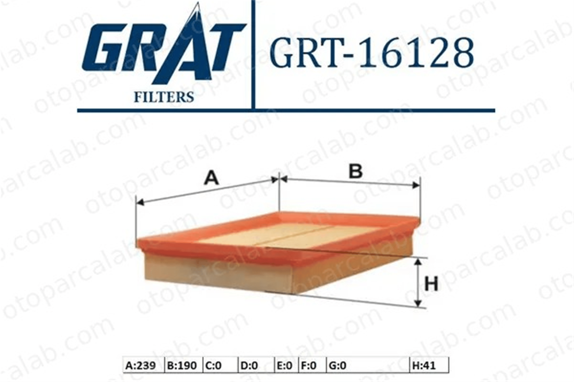 GRAT 16128 Hava Filtresi HYUNDAI SONATA IV TRAJET 2811337101