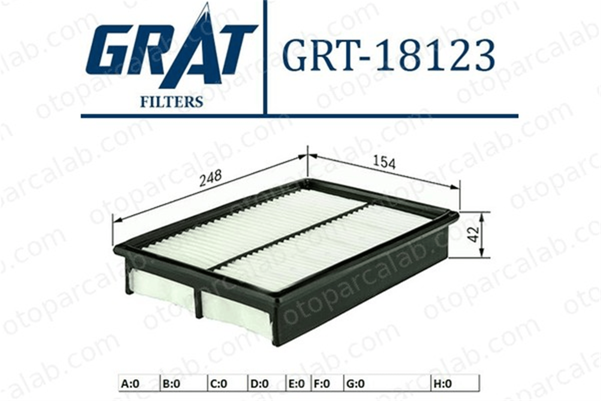GRAT 18123 Hava Filtresi TOYOTA COROLLA Liftback CELICA Coupe 1780116020 178011602083
