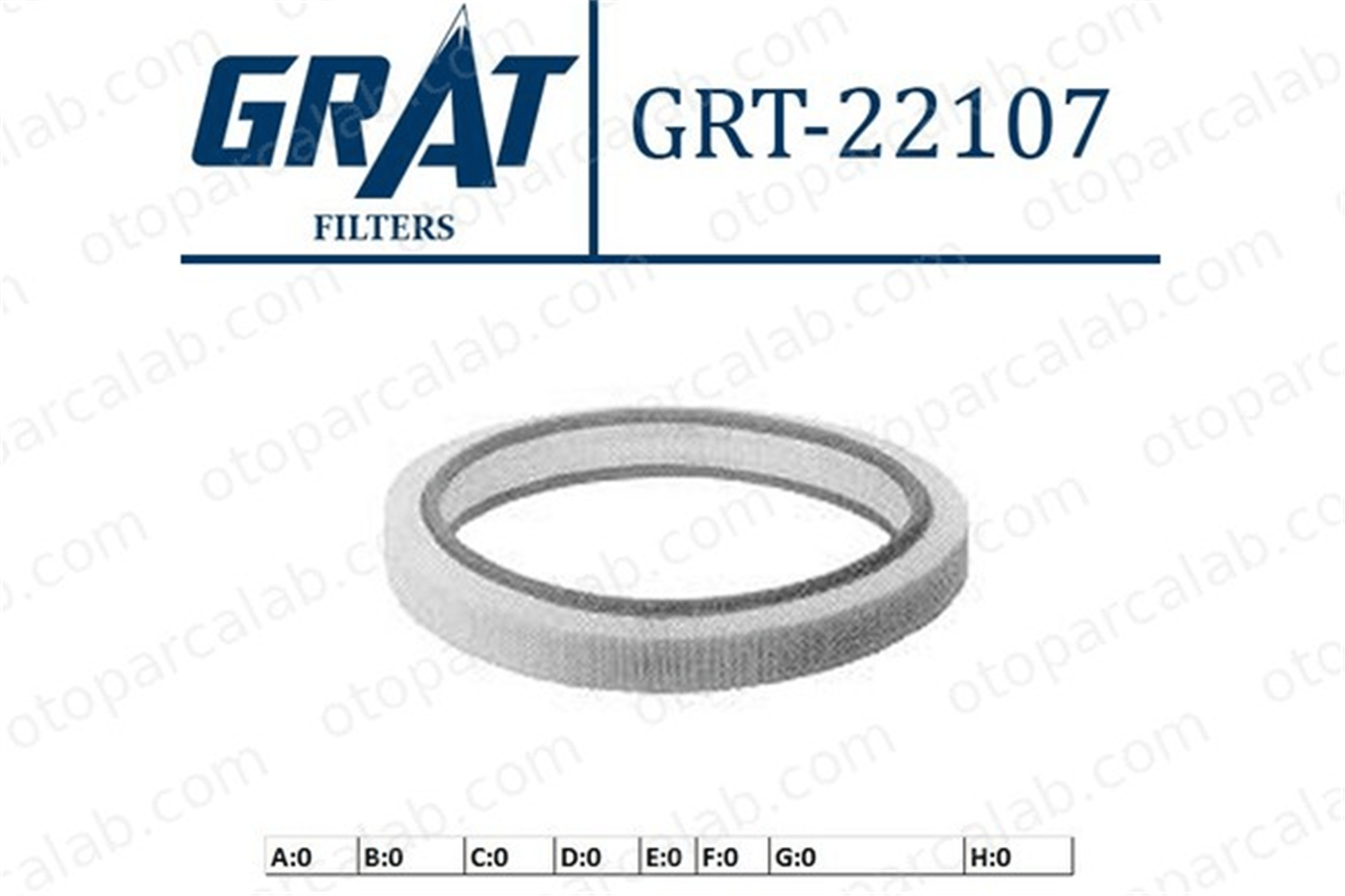 GRAT 22107 Hava Filtresi MERCEDES-BENZ 190 124 Coupe A0020943104 5010235