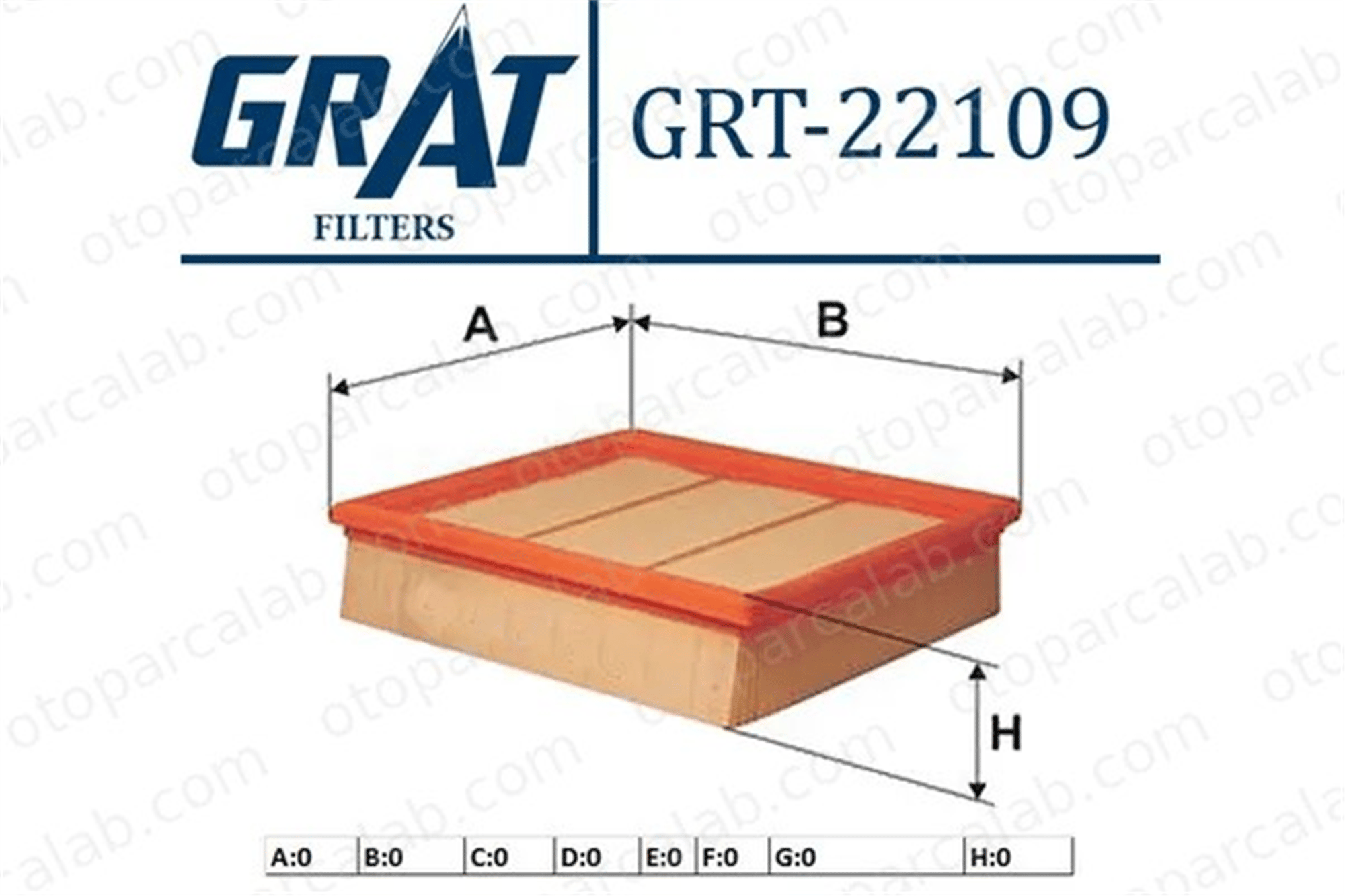 GRAT 22109 Hava Filtresi MERCEDES-BENZ B-SERISI Sports Tourer A-SERISI A2660940004 2660940004