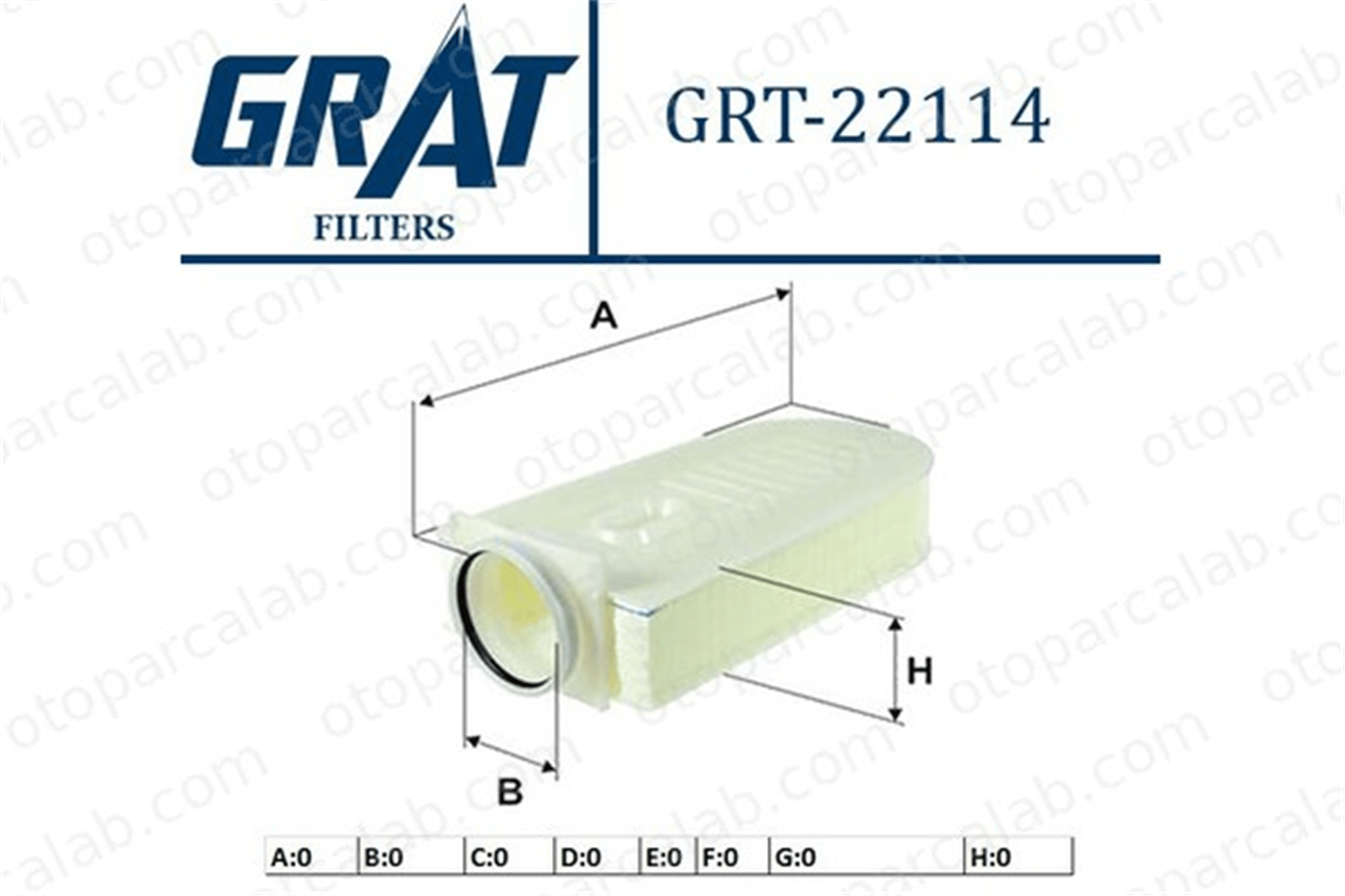 GRAT 22114 Hava Filtresi MERCEDES-BENZ E-SERISI GLK-SERISI 6510940104 A6510940104