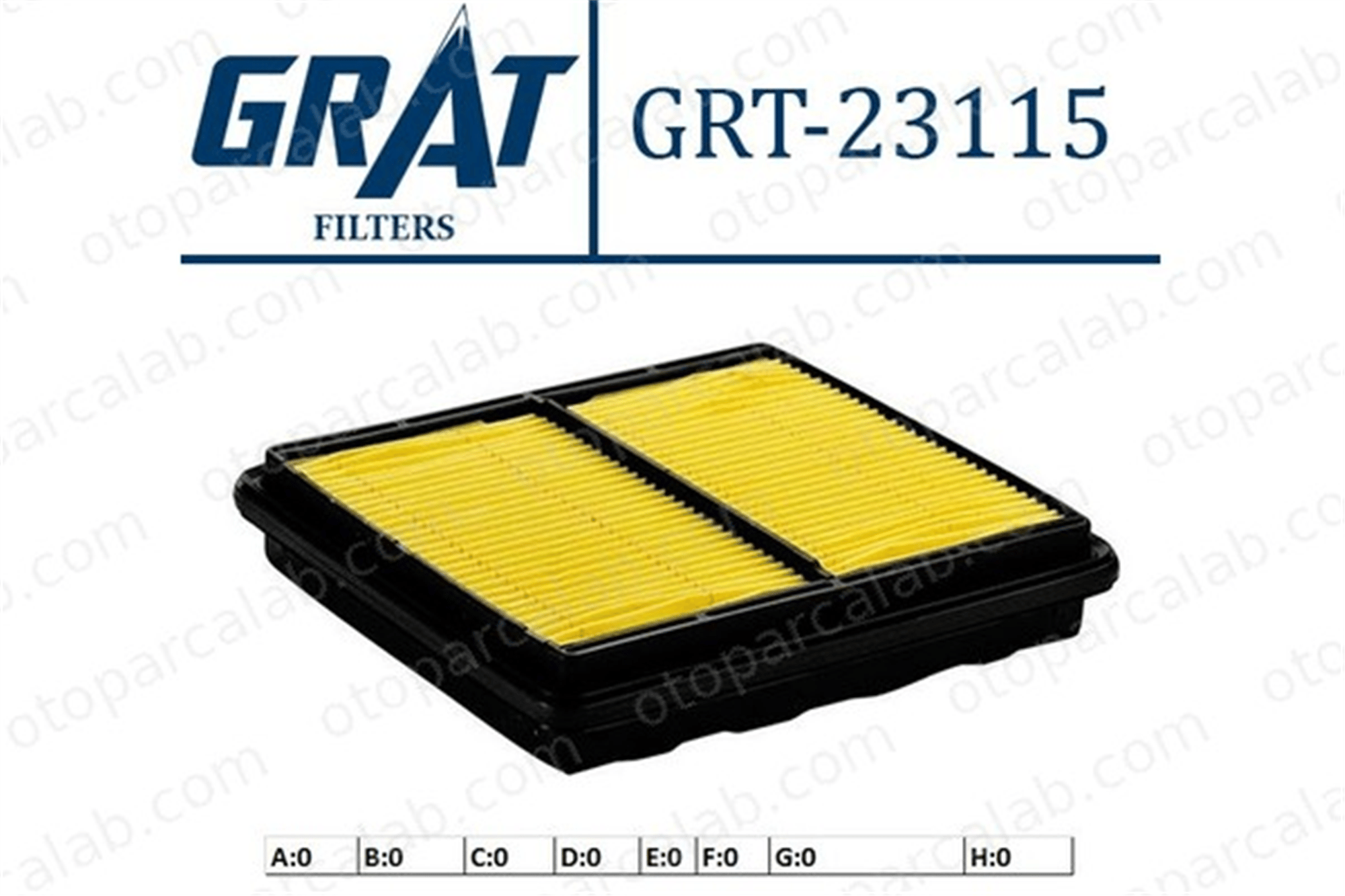 GRAT 23115 Hava Filtresi HONDA CIVIC VI Fastback CIVIC VI Aerodeck 17220P07000 17220P07506